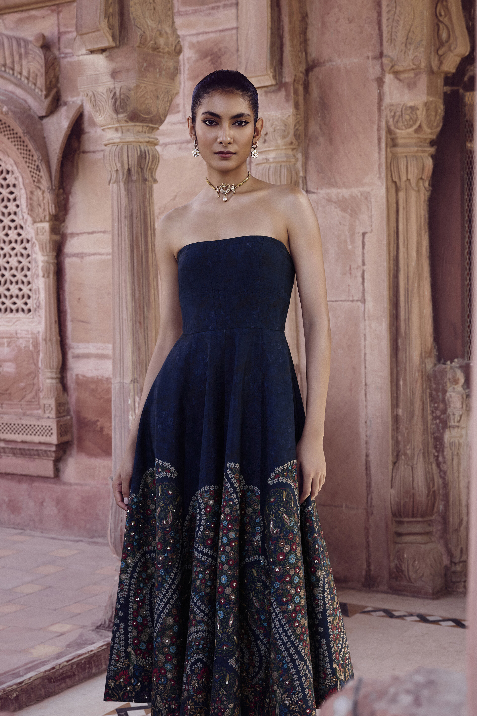 Ryka Silk Dress - Blue, Blue, image 4