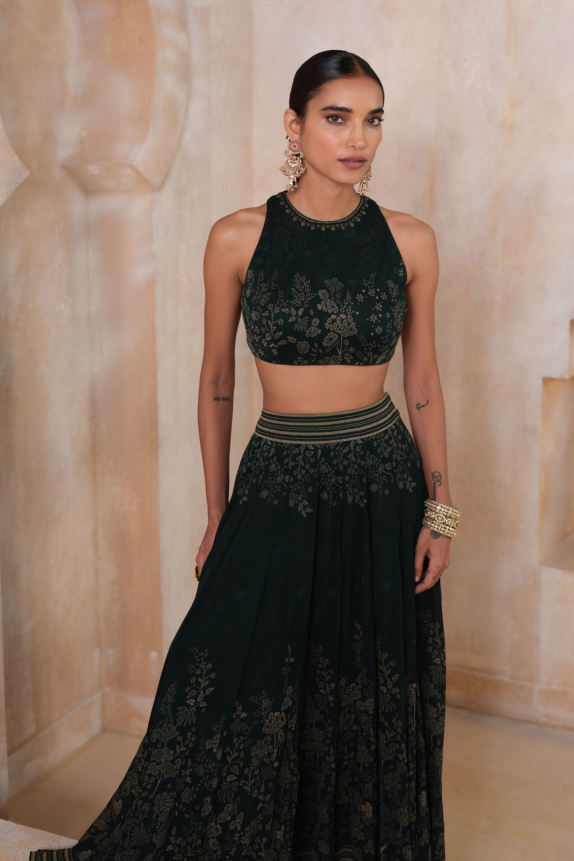 Noorayn Skirt Set - Green, Green, image 4