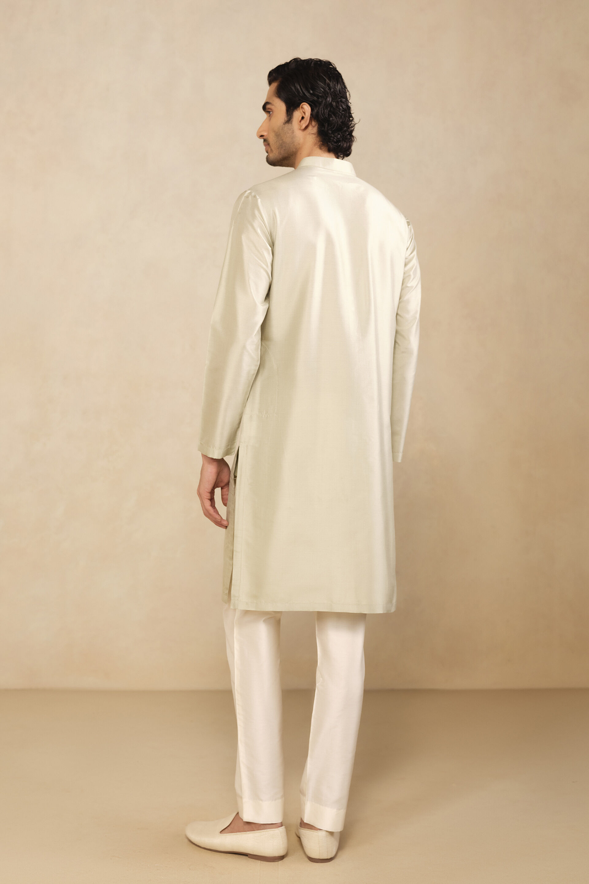 Smyan Silk Kurta - Sage
