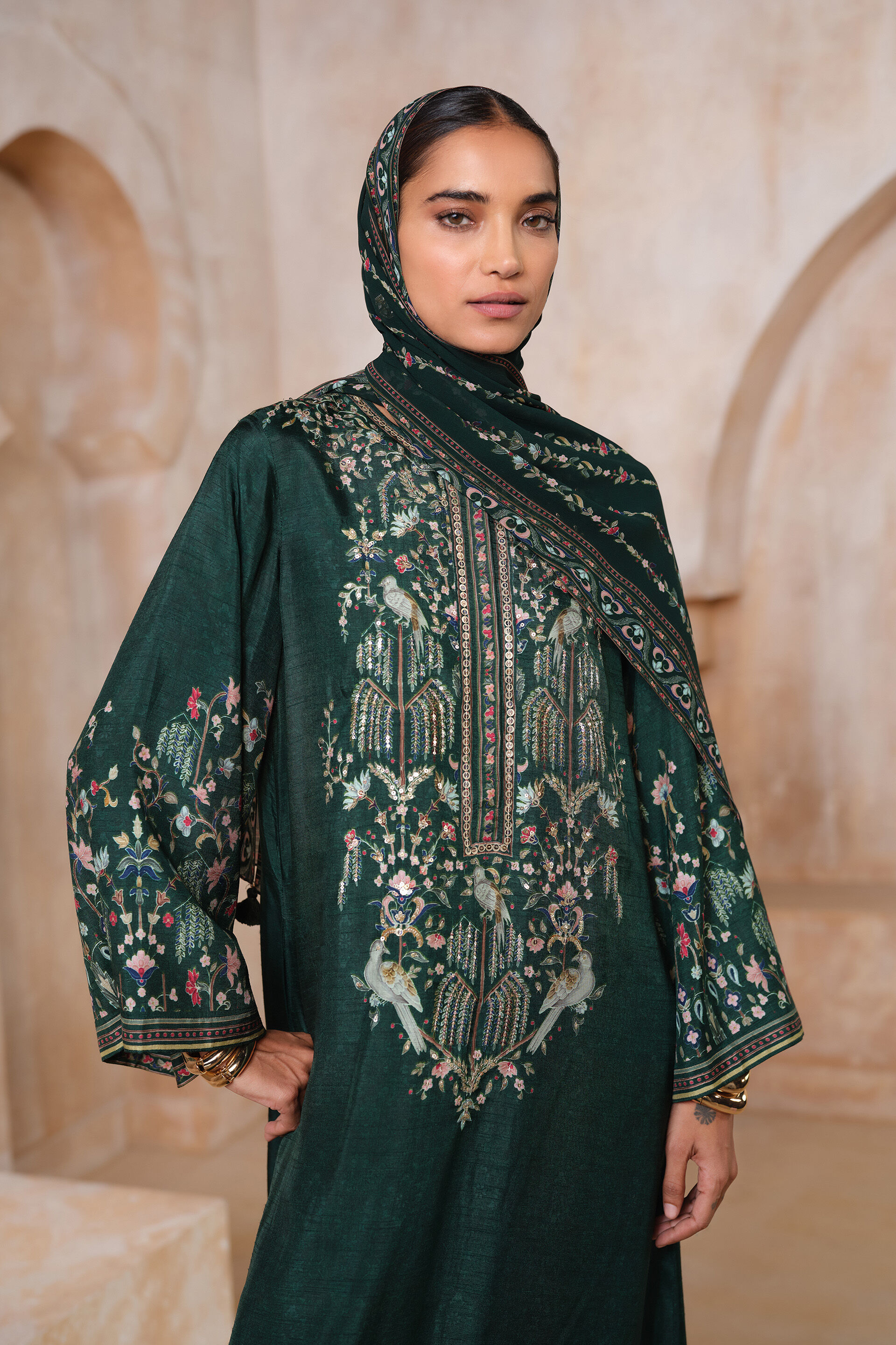 Arunika Stole - Green