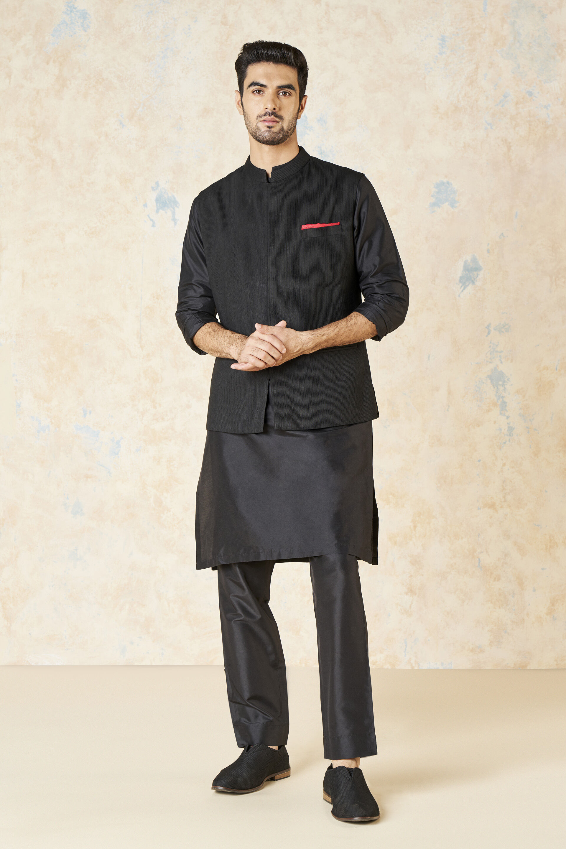 Akheel Nehru Jacket - Black, Black, image 1