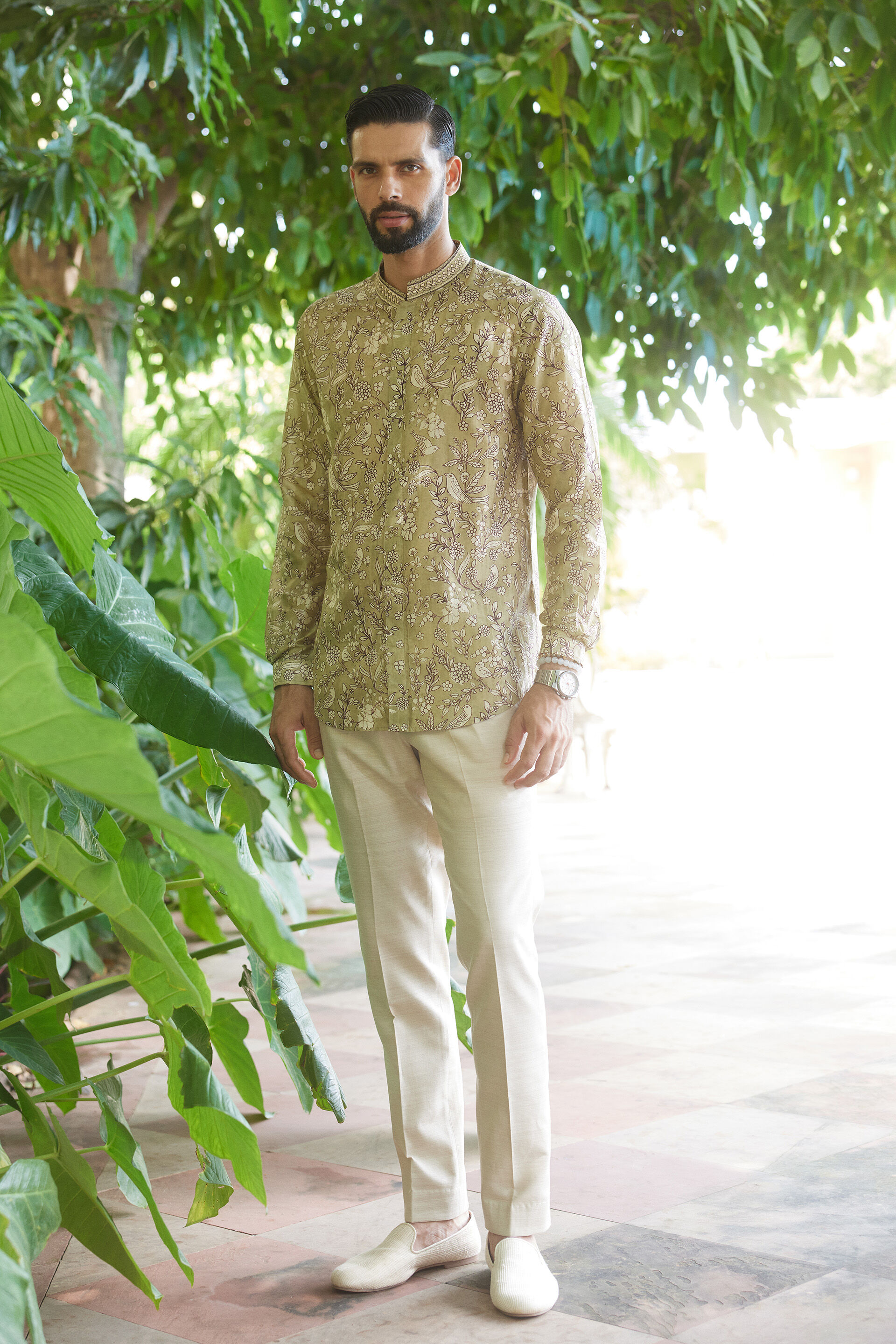 Nirvan Silk Shirt - Sage