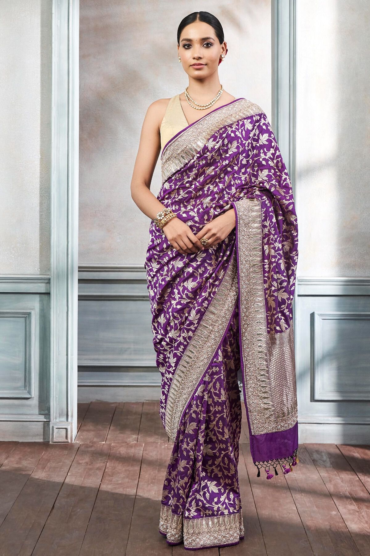 Pankaja Saree Set - Purple, Purple, image 1