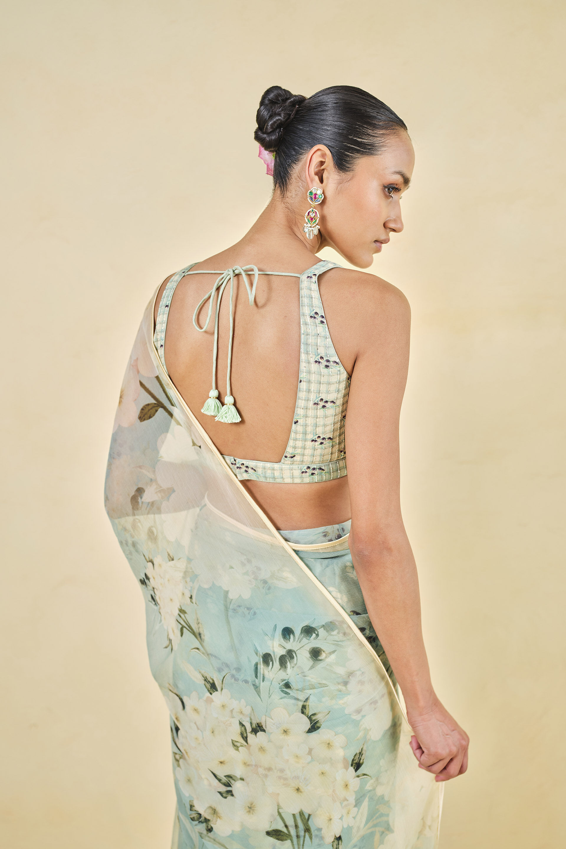 Nalorie Saree - Sage, Sage, image 5