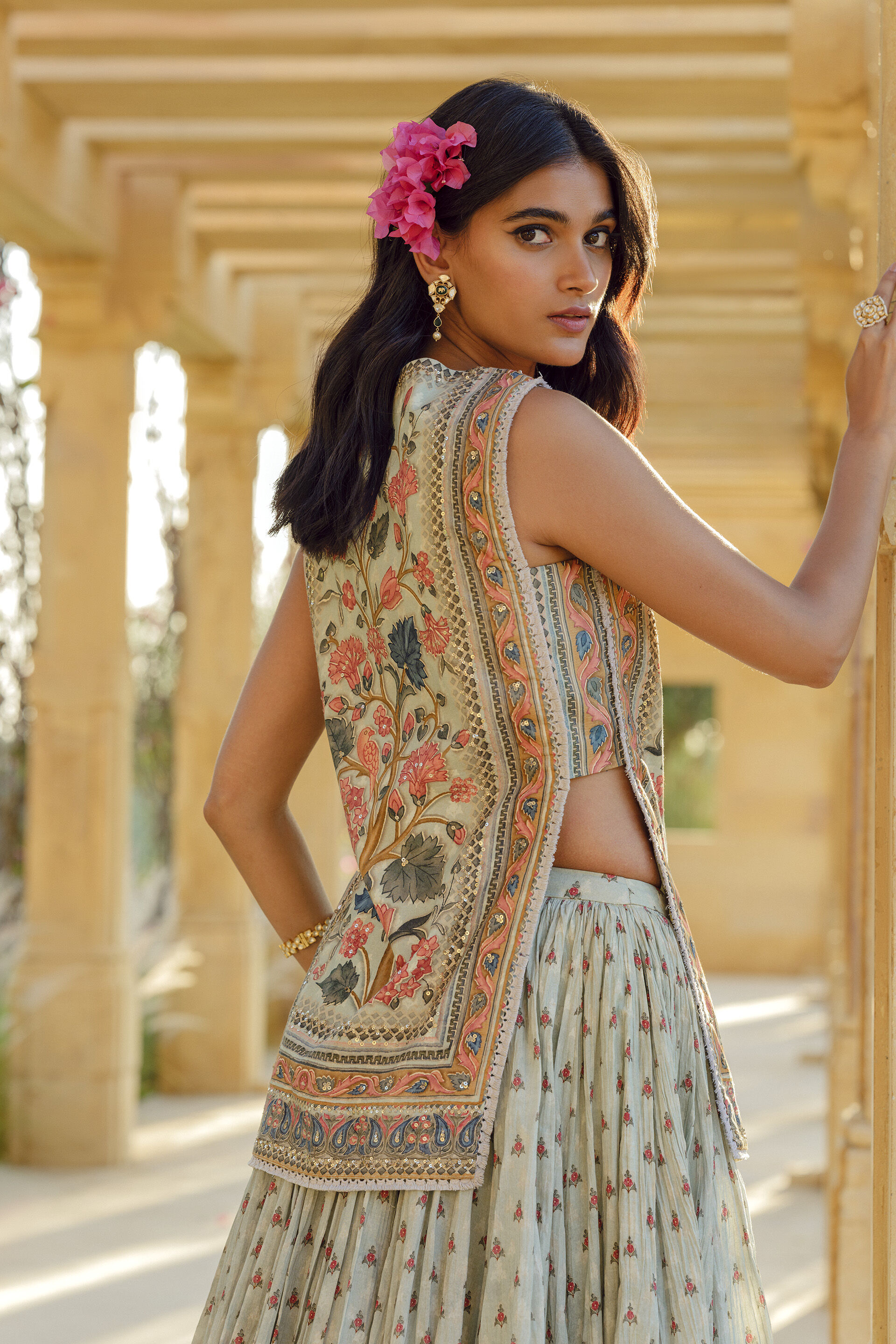 Azza Skirt Set - Sage, Sage, image 4