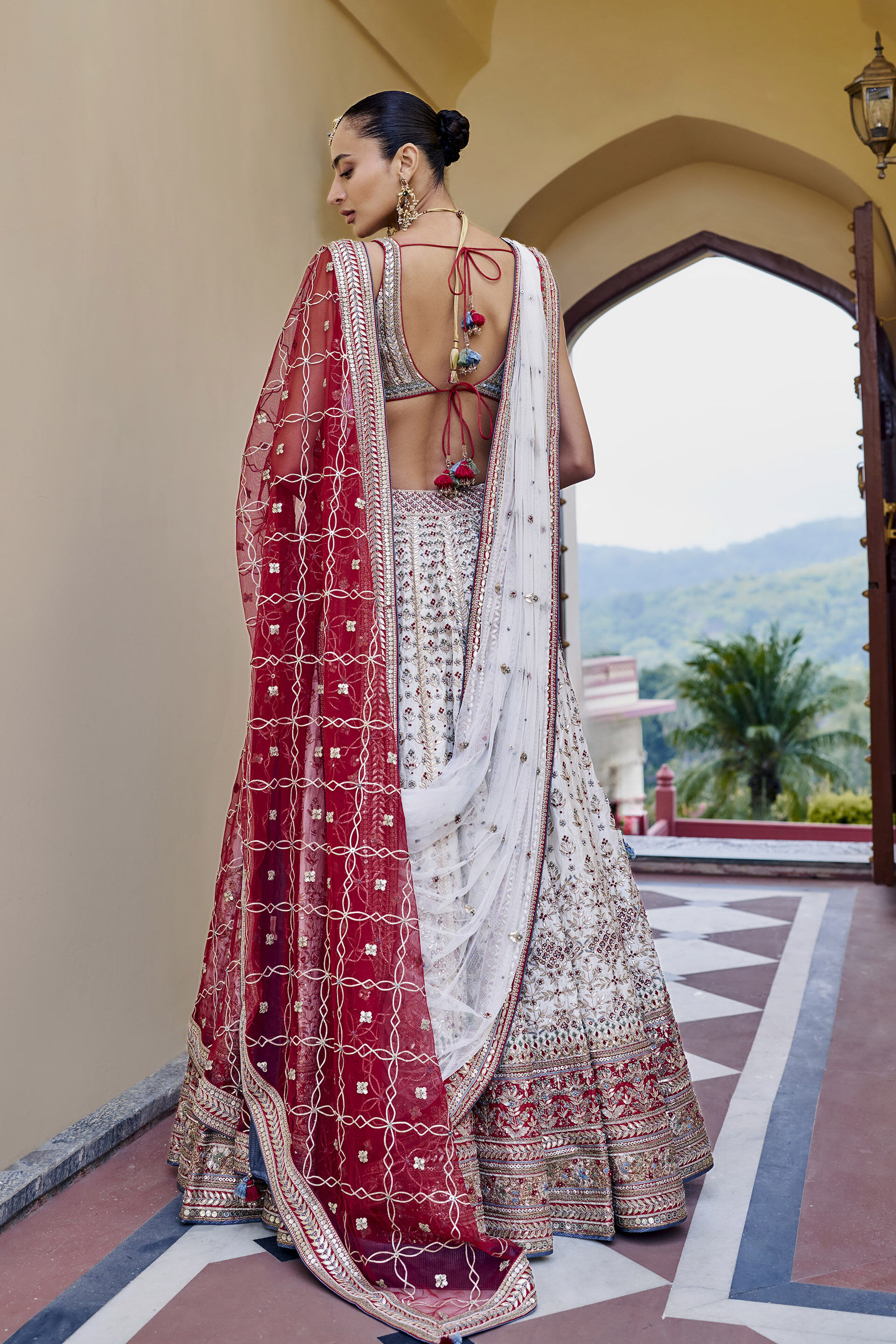 Togetherness Gota Patti Silk Lehenga Set - ​Red, Red, image 2