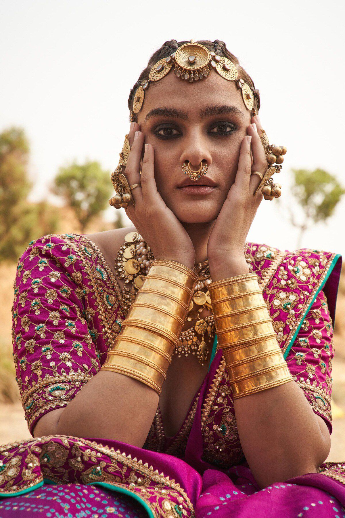 4 - Mihik Bandhani Lehenga Set &ndash; Purple, image 4