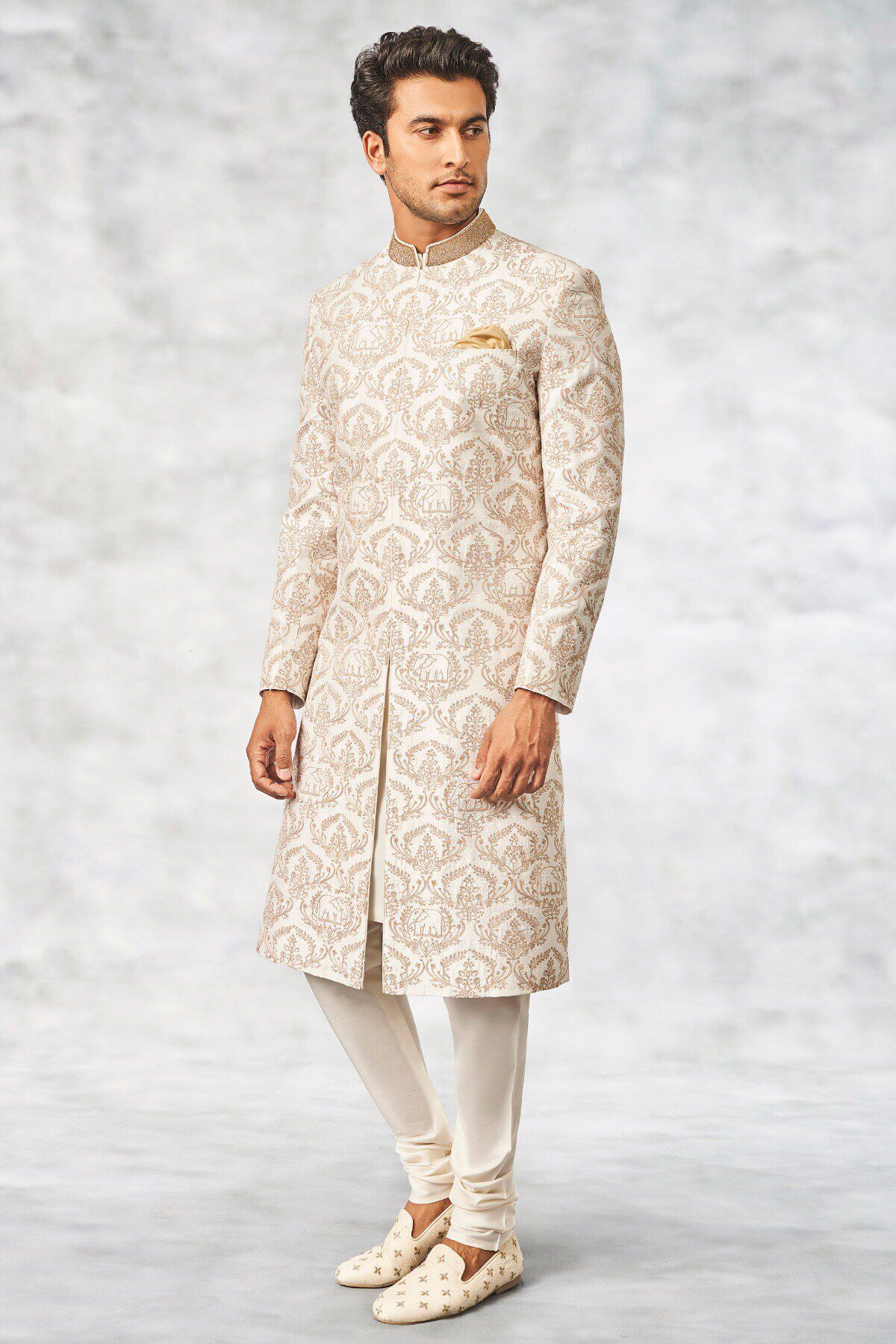 3 - Balaj Sherwani &ndash; White, image 3