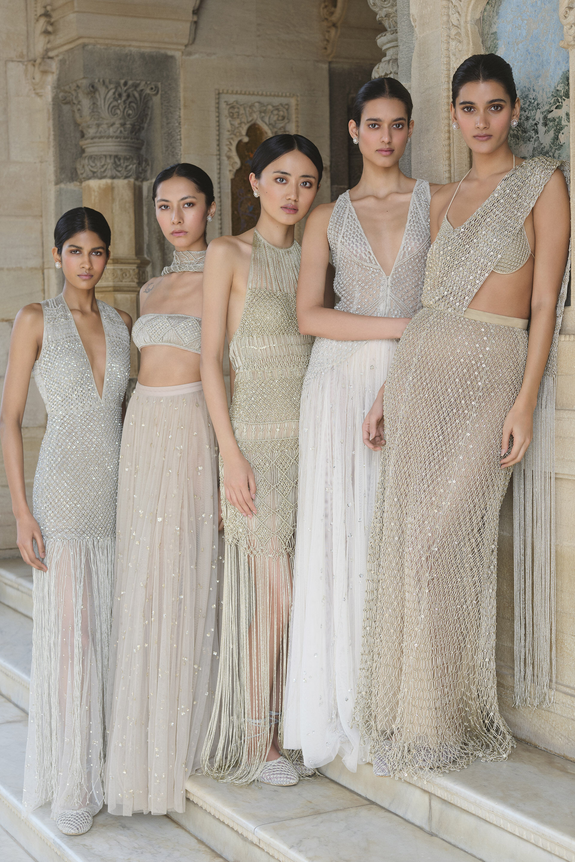 Zenebe Macrame Gown - Gold, Gold, image 6