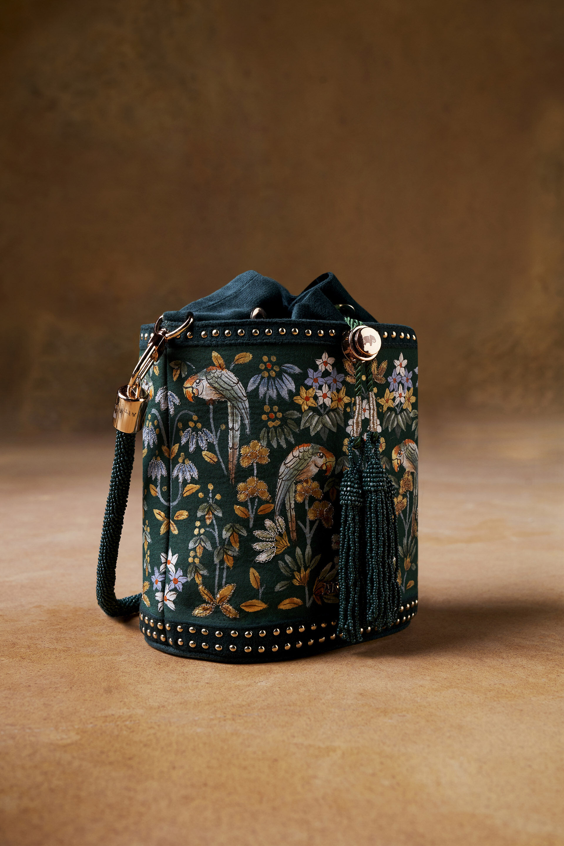 Pichhwai Bucket Bag - Starling Green