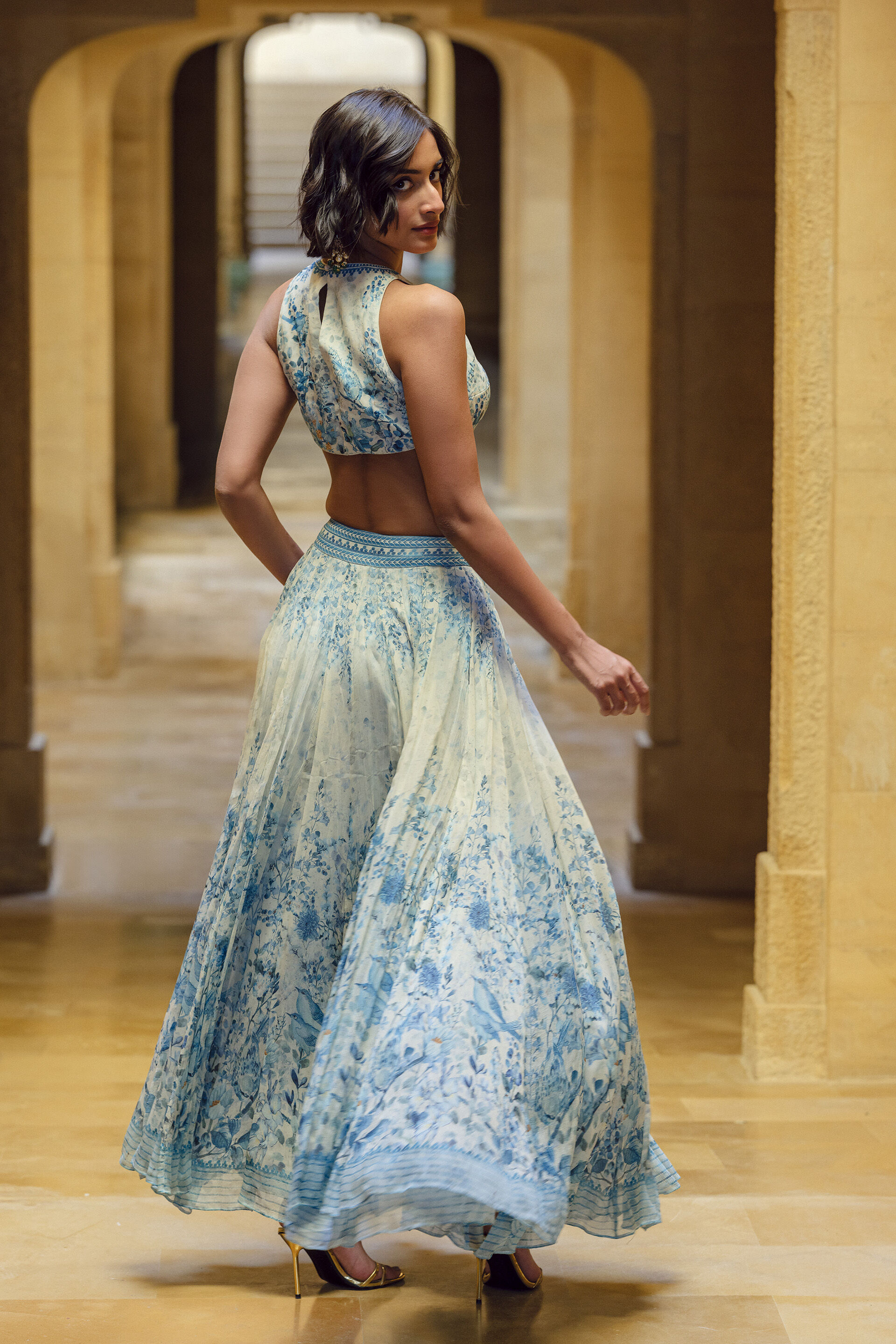 Aluma Skirt Set - Powder Blue, Blue, image 3