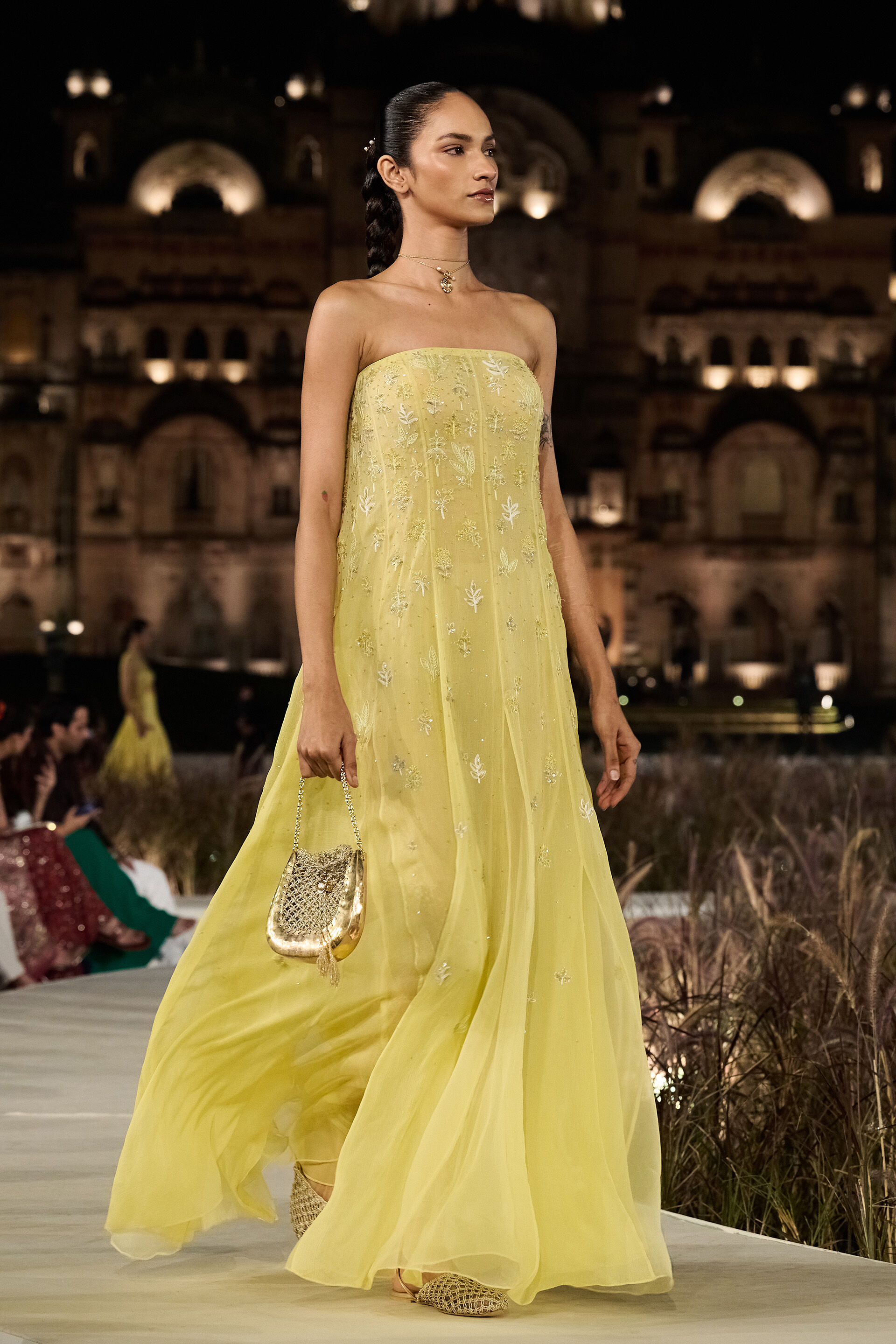 Sorsha Embroidered Gown - Yellow, Yellow, image 2