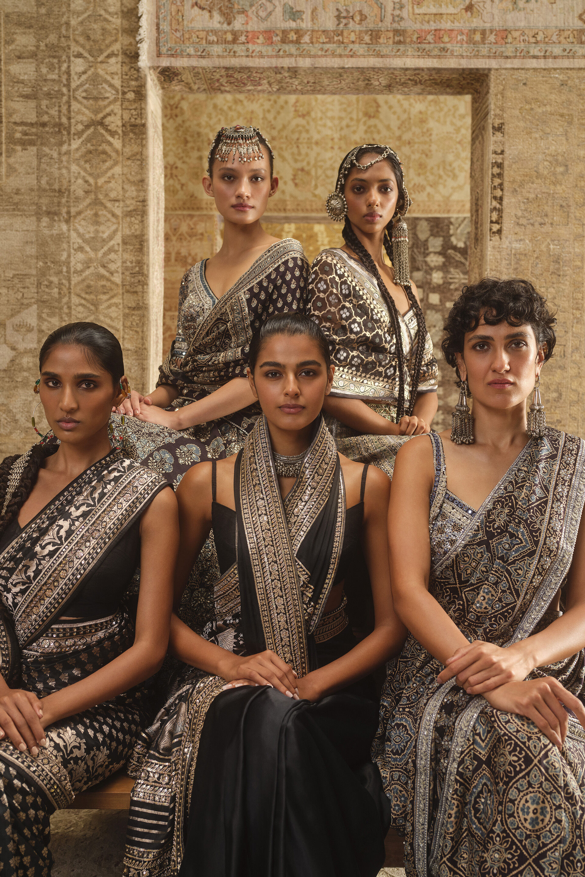 Samihana Handwoven Benarasi Silk Saree - Black, Black, image 5