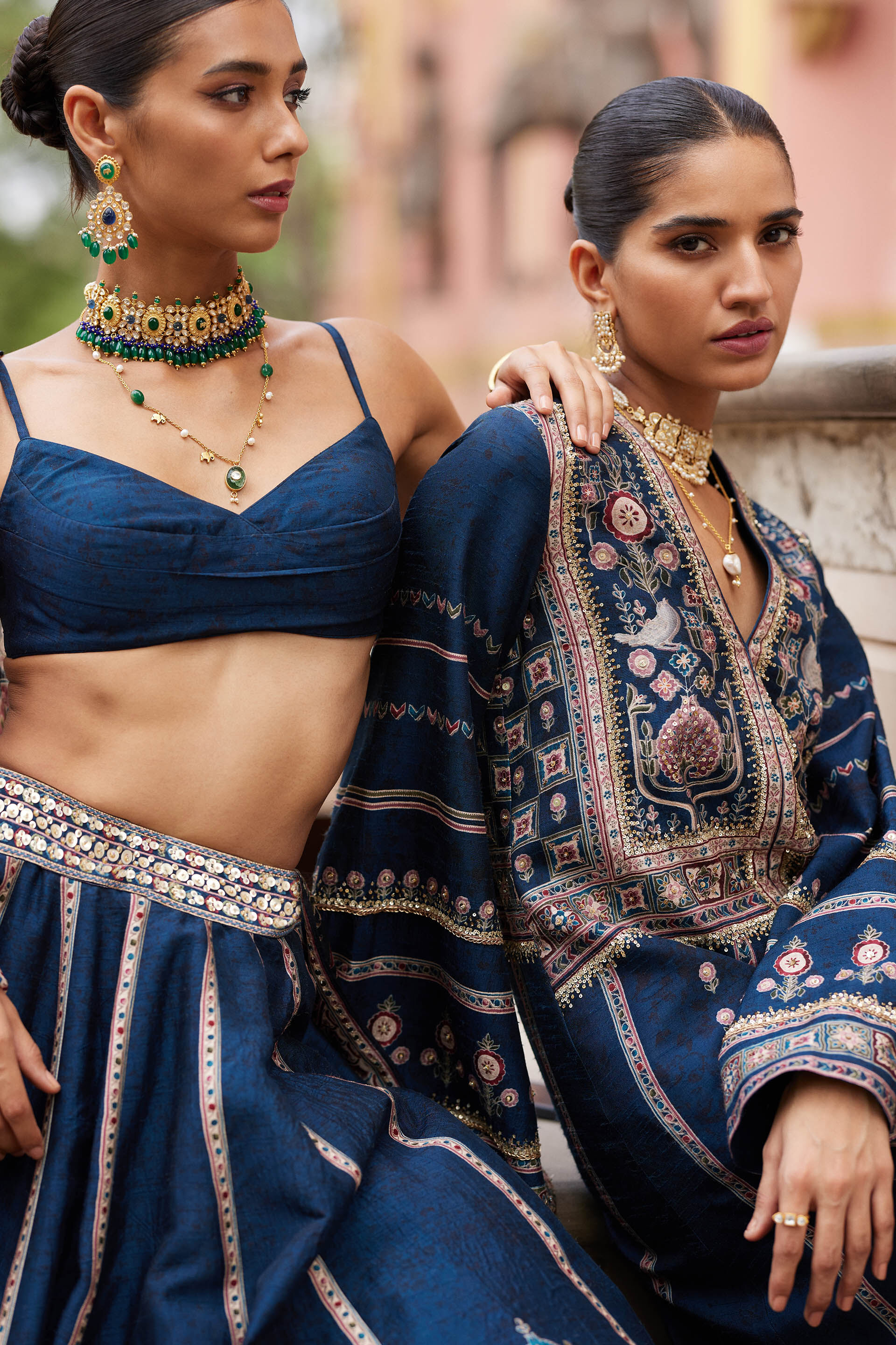 Azka Lehenga Blue