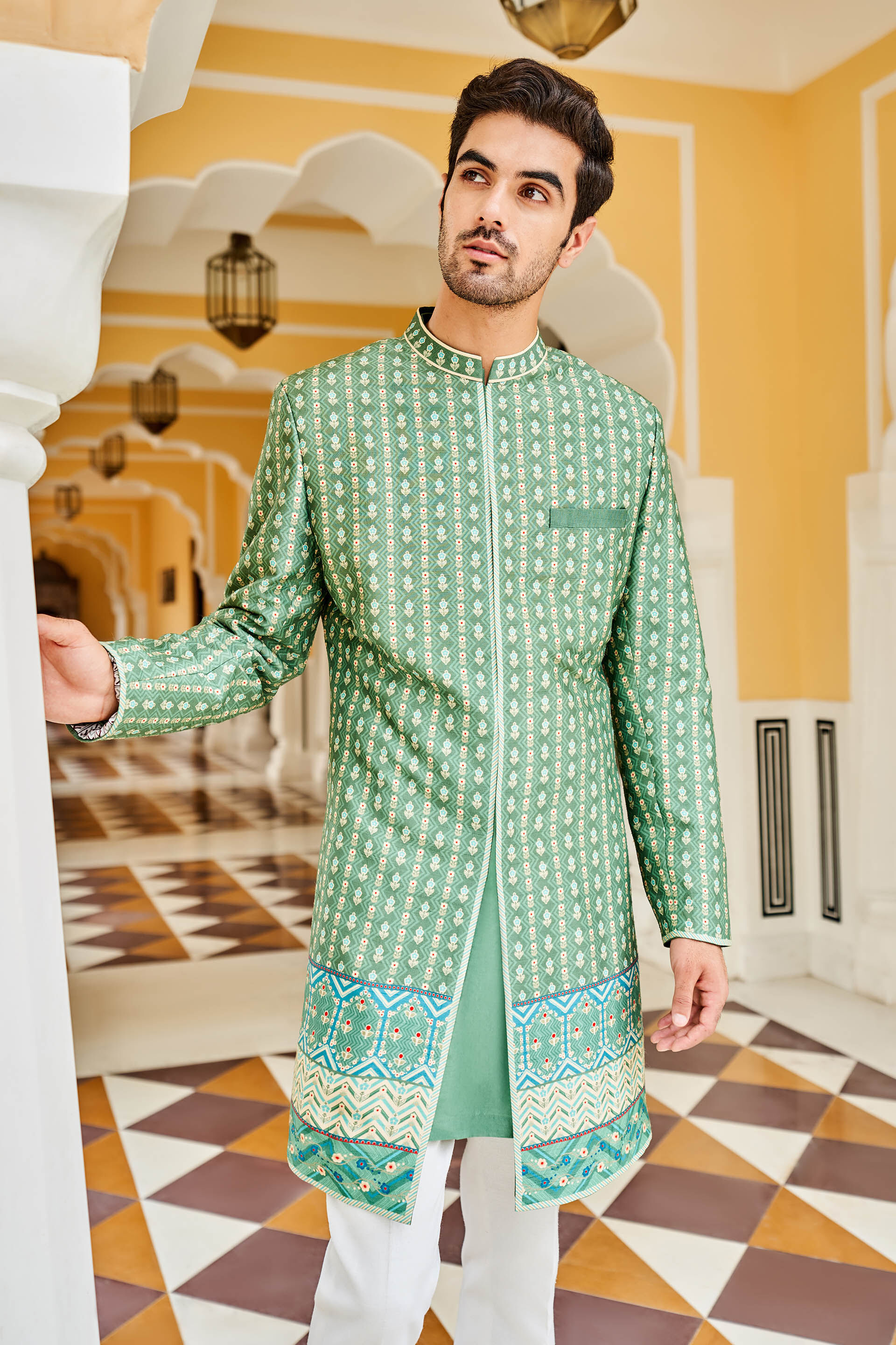 Elash Sherwani Green