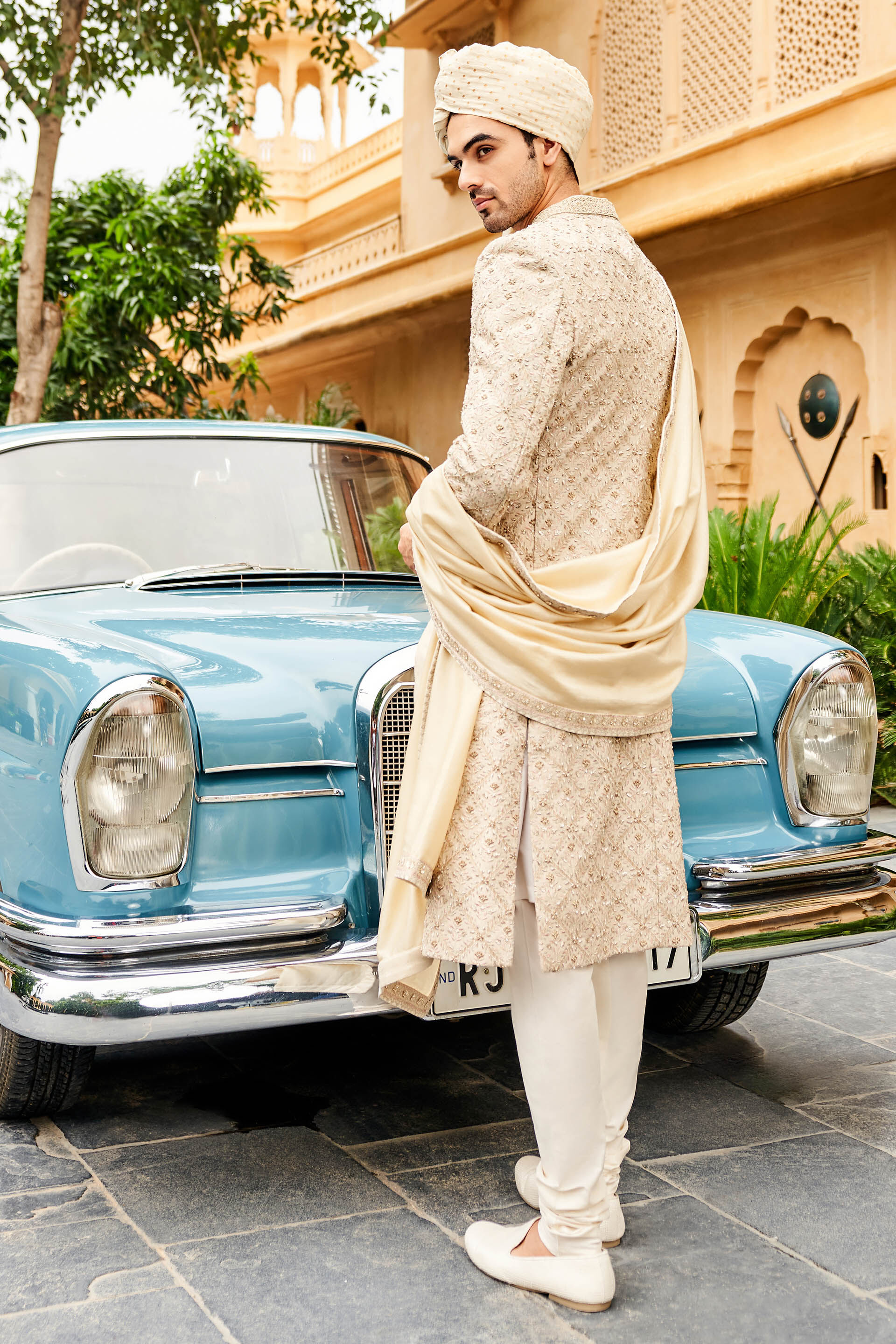 Aalekh Sherwani - Cream