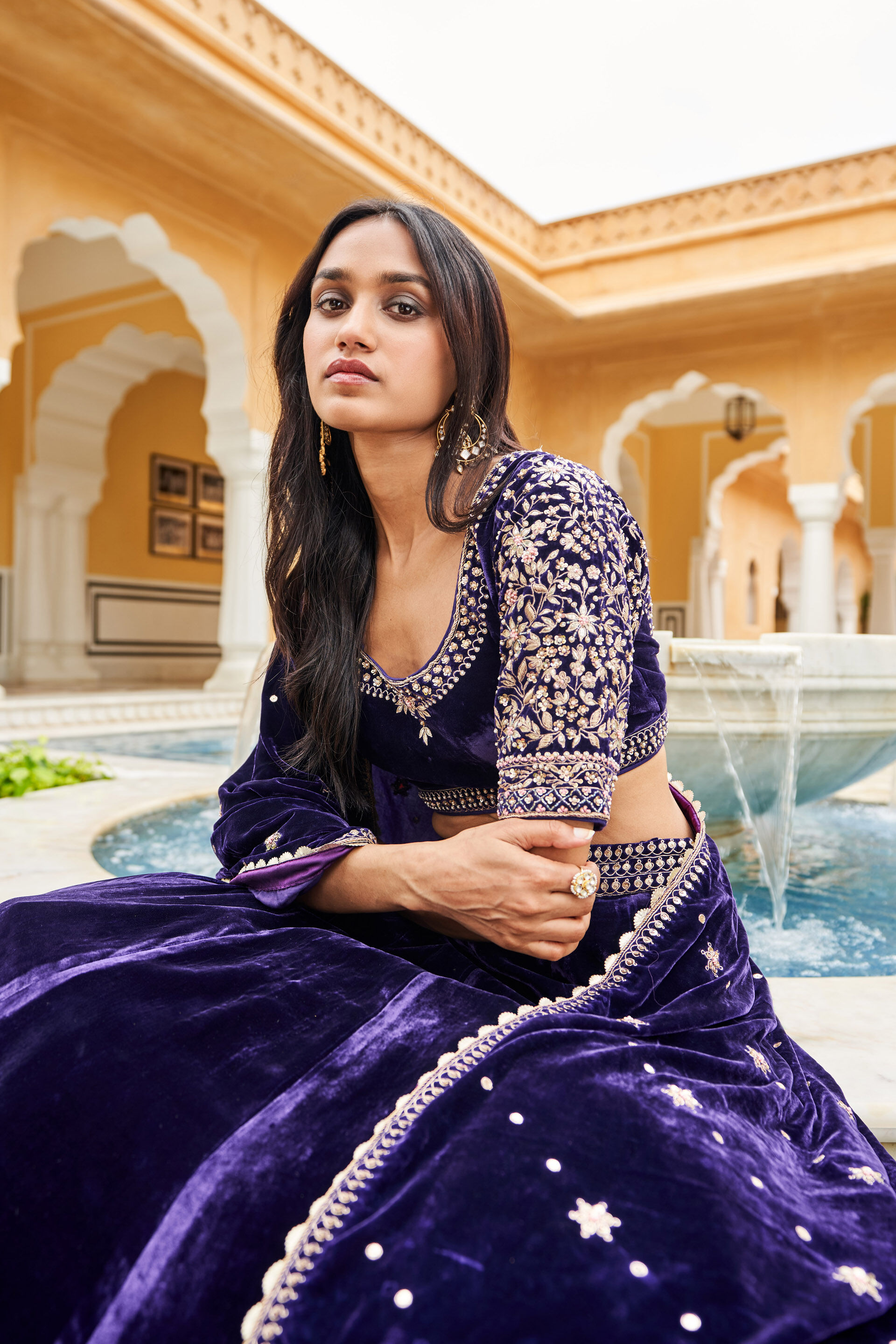 Fauzia Lehenga -Purple, Purple, image 6