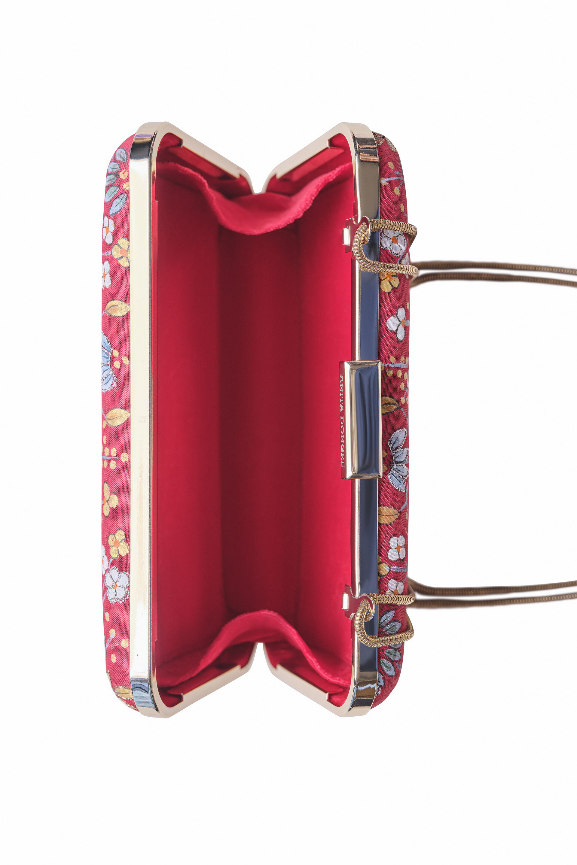 Pichhwai Clutch - Scarlet Red, Red, image 7