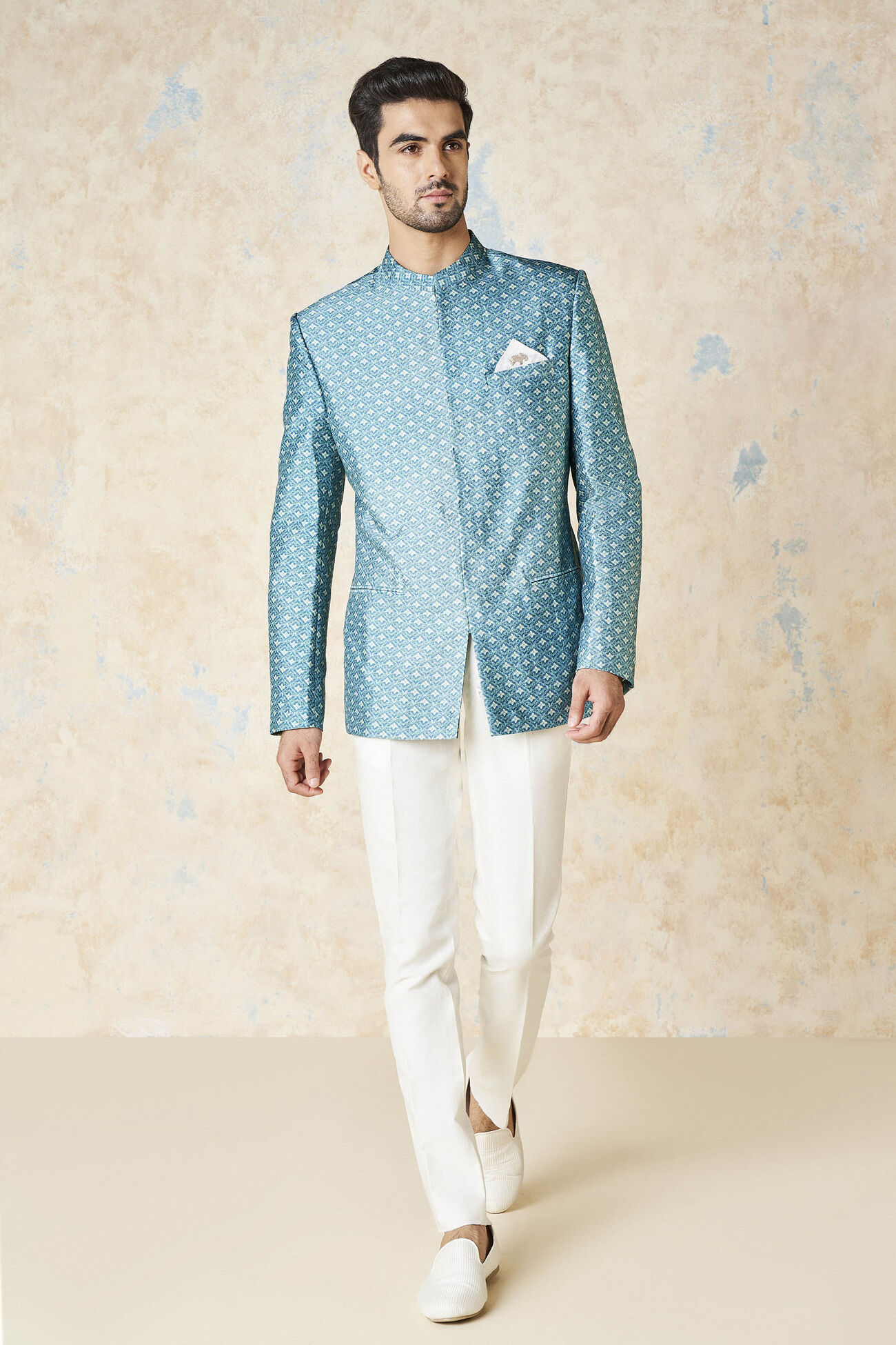 Buy Asad Bandhgala Blue Online for Wedding from Anita Dongre