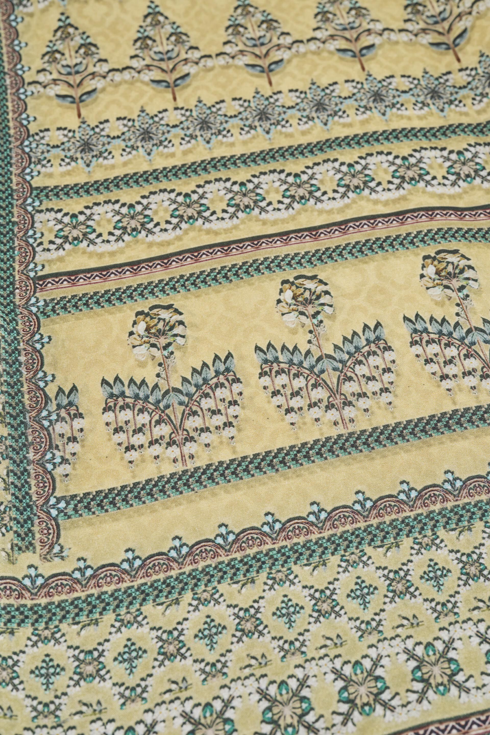 Corvus Silk Stole - Yellow, Yellow, image 4