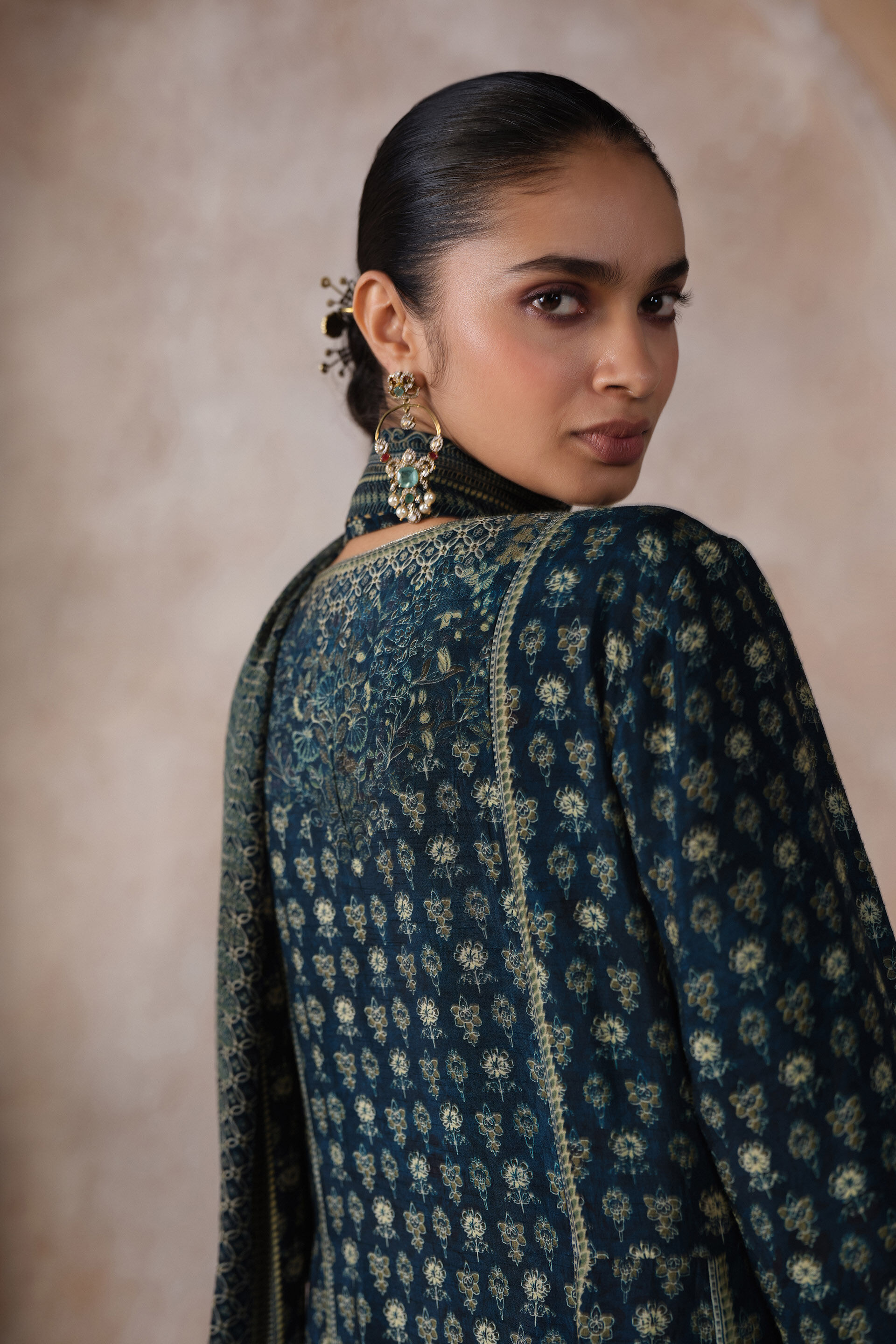 Emira Silk Suit Set - Blue, Blue, image 5