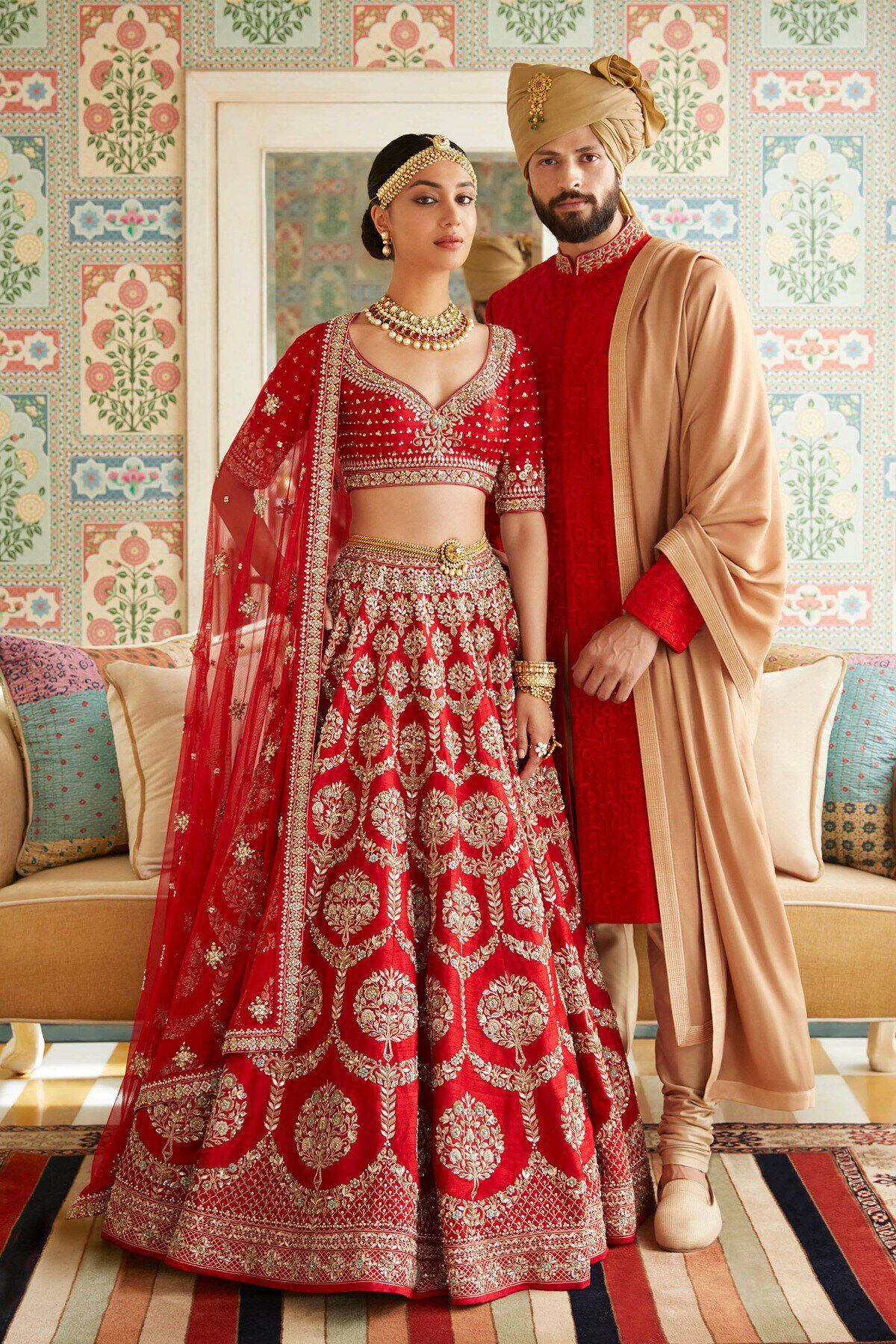 Nira Lehenga Red