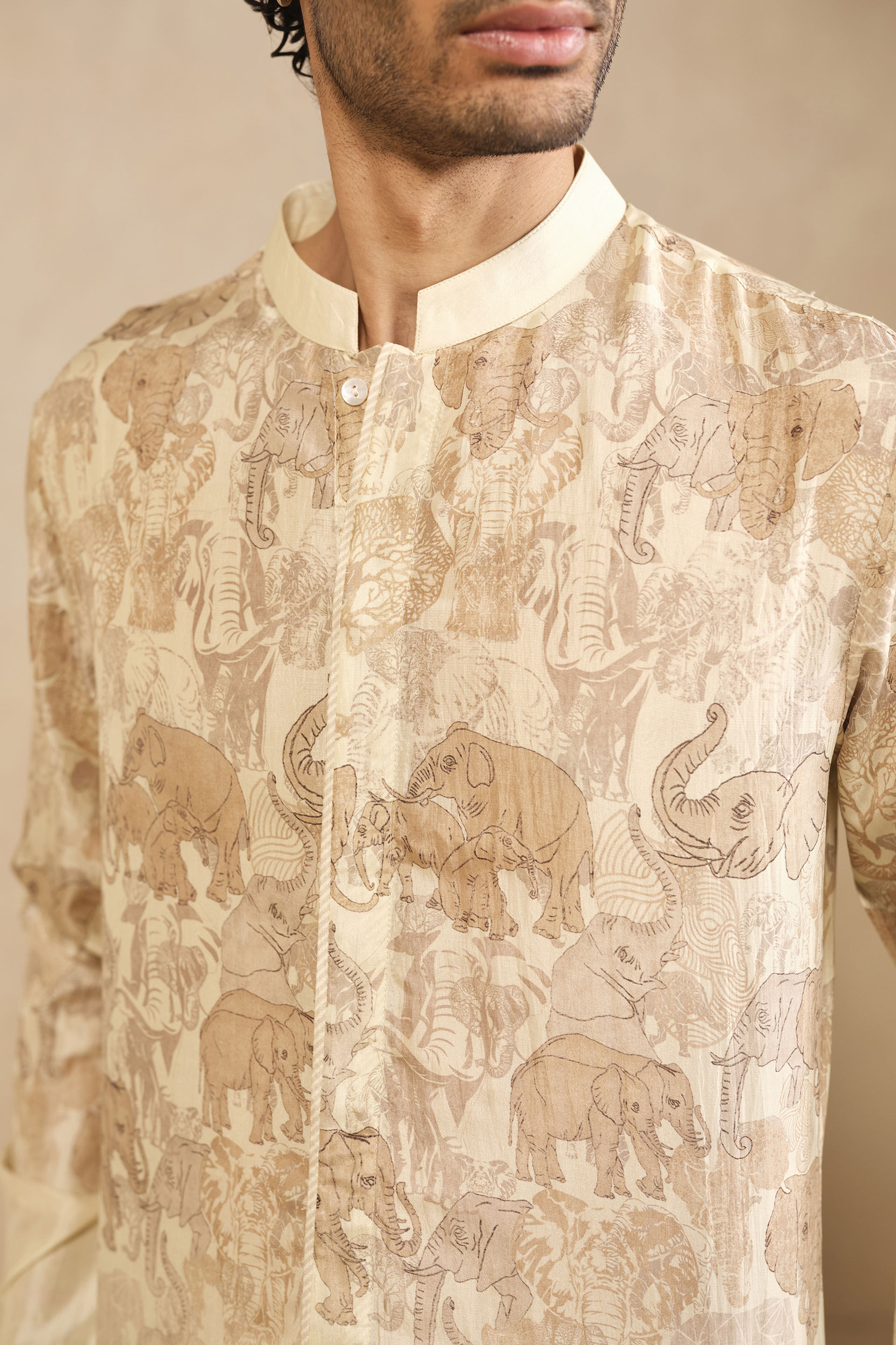 Zyad Silk Shirt - Cream, Cream, image 5
