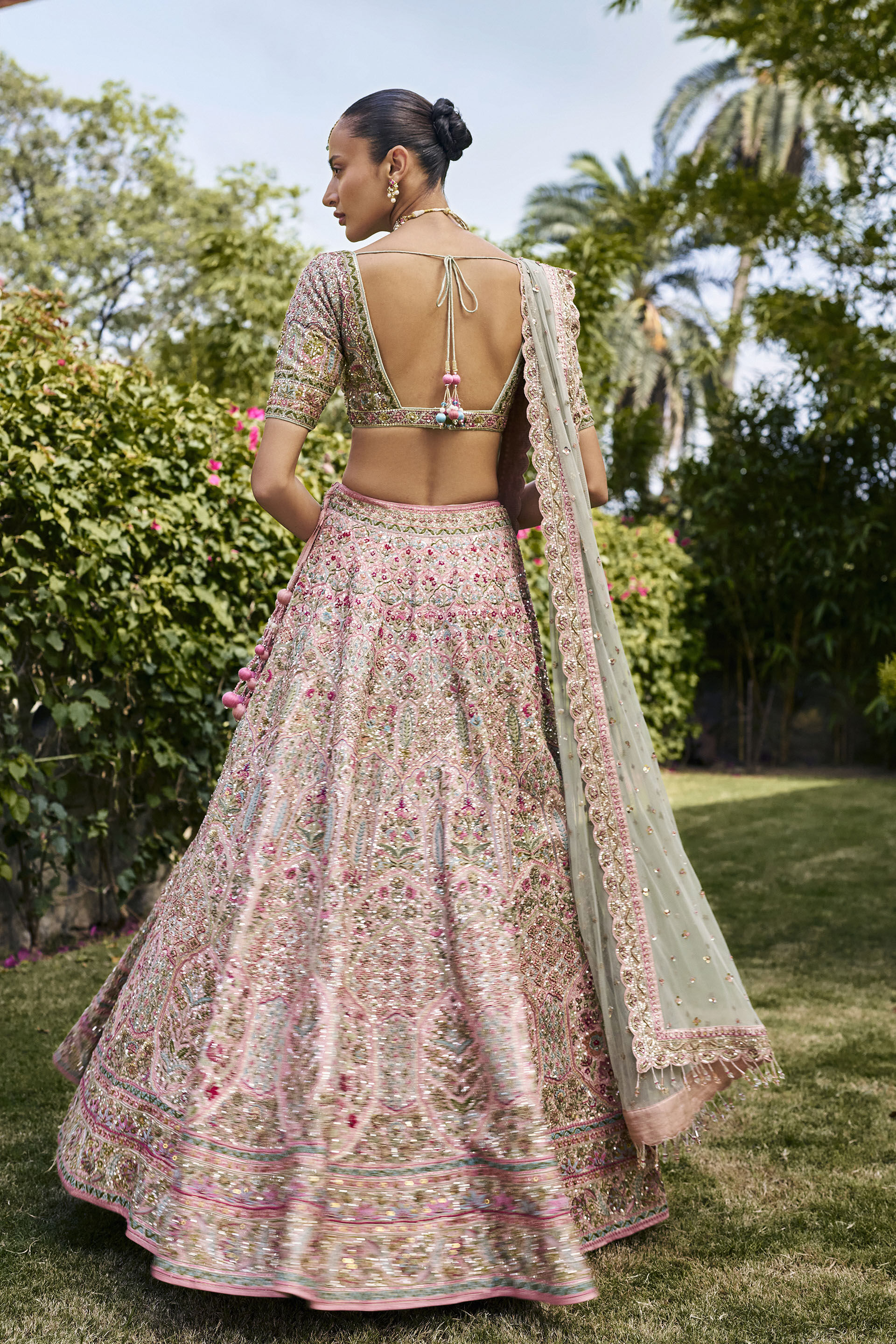 Afterglow Gota Patti Silk Lehenga Set - Blush, Blush, image 2