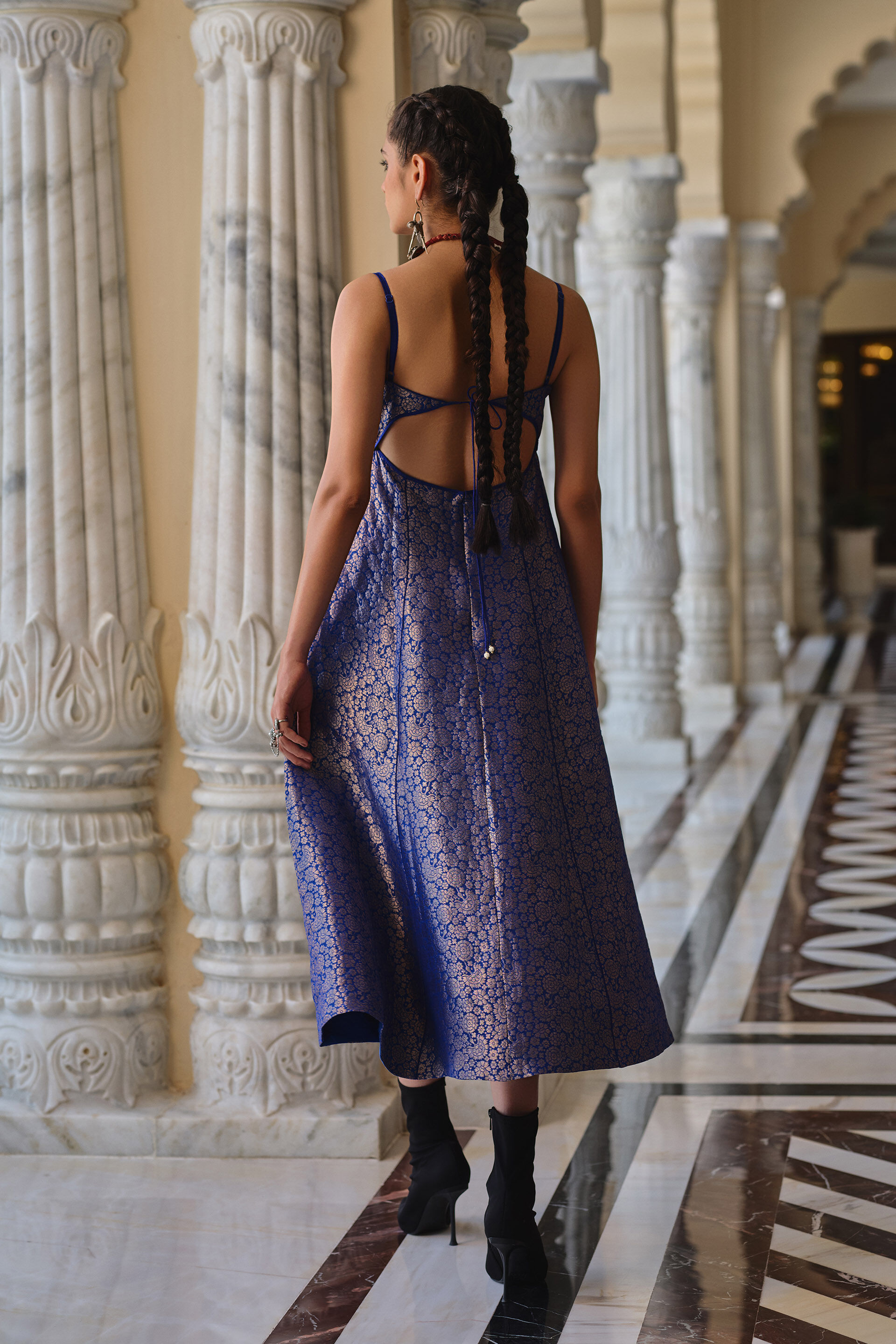 Muse Blue Benarasi Dress