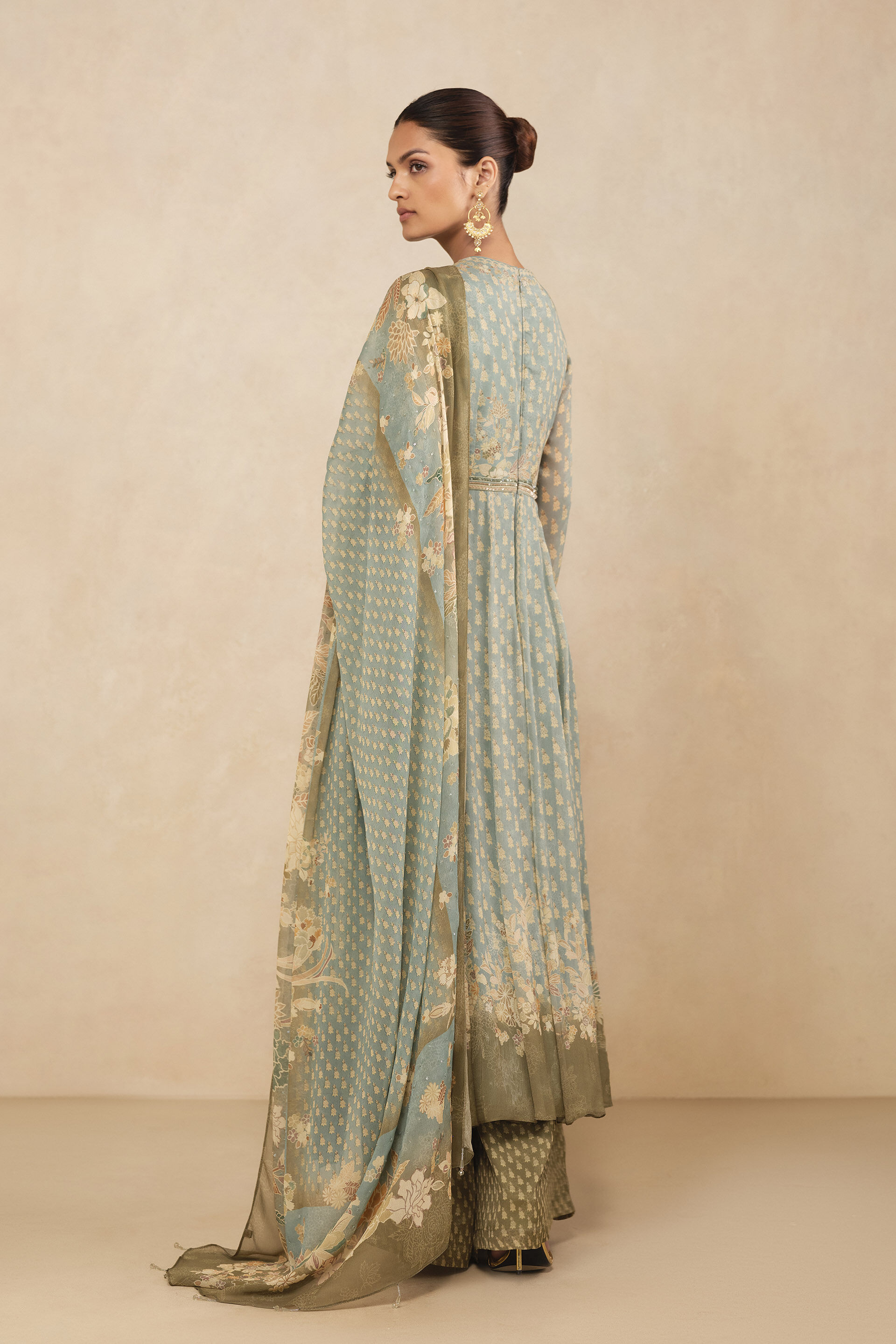Asma Anarkali Suit Set - Blue