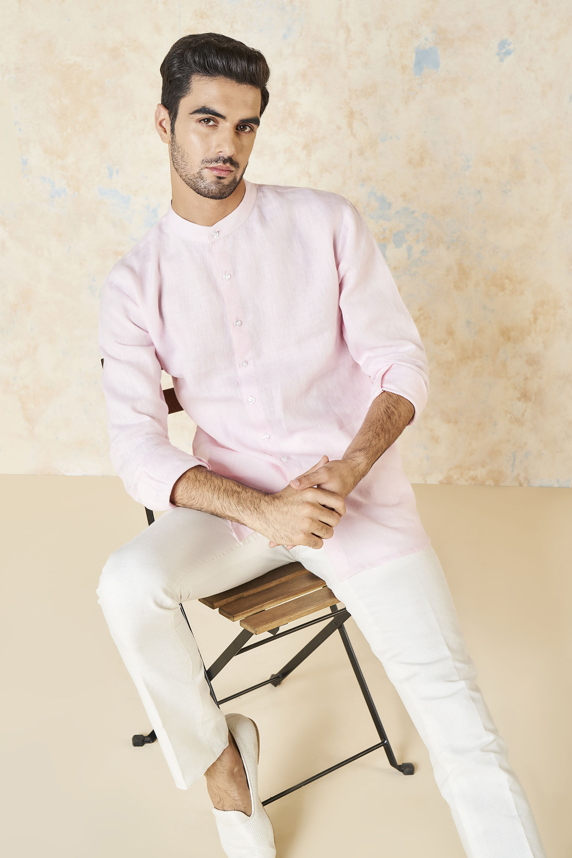 Anant Linen Shirt - Pink, Pink, image 6