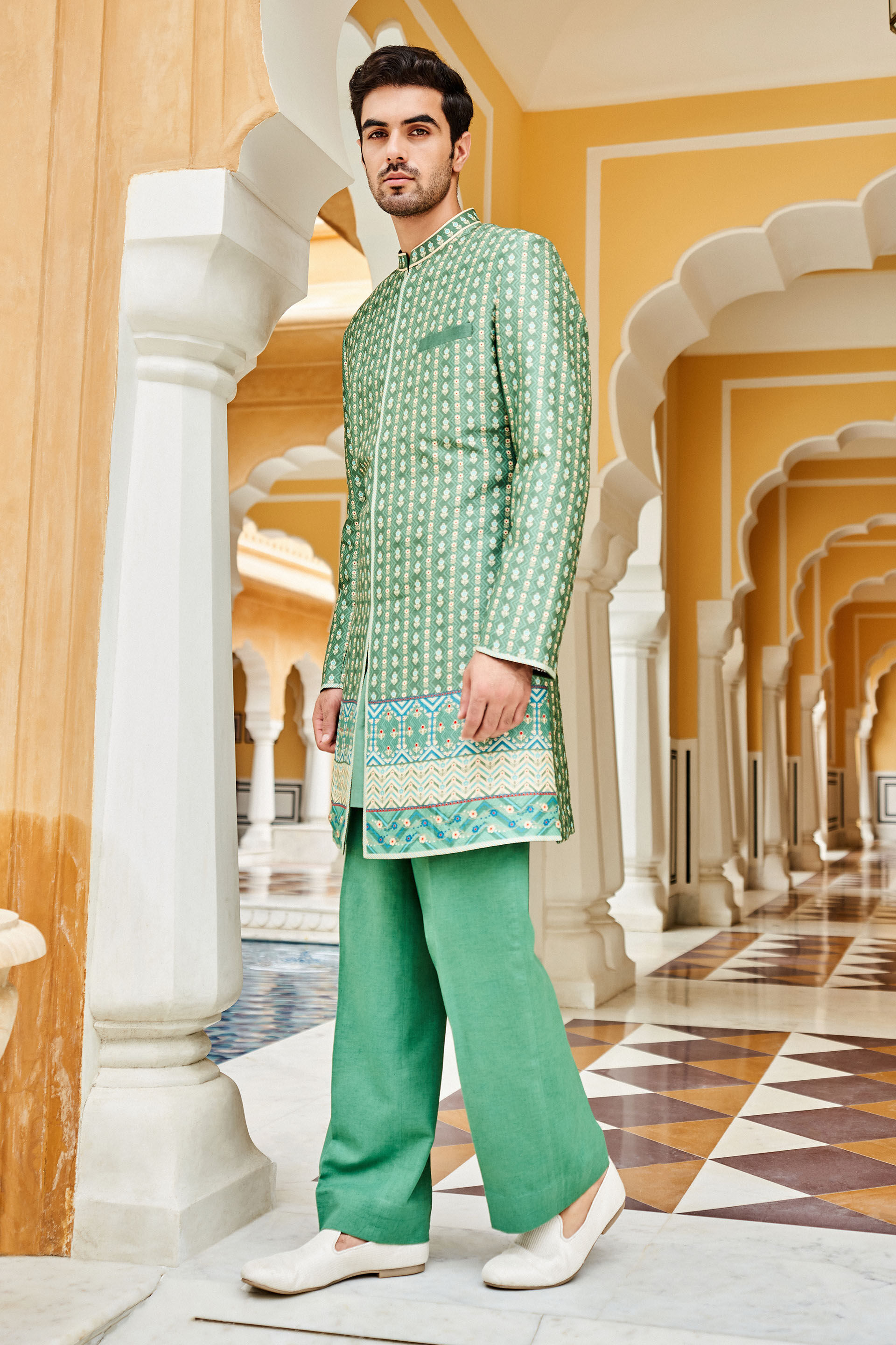 Elash Sherwani Green