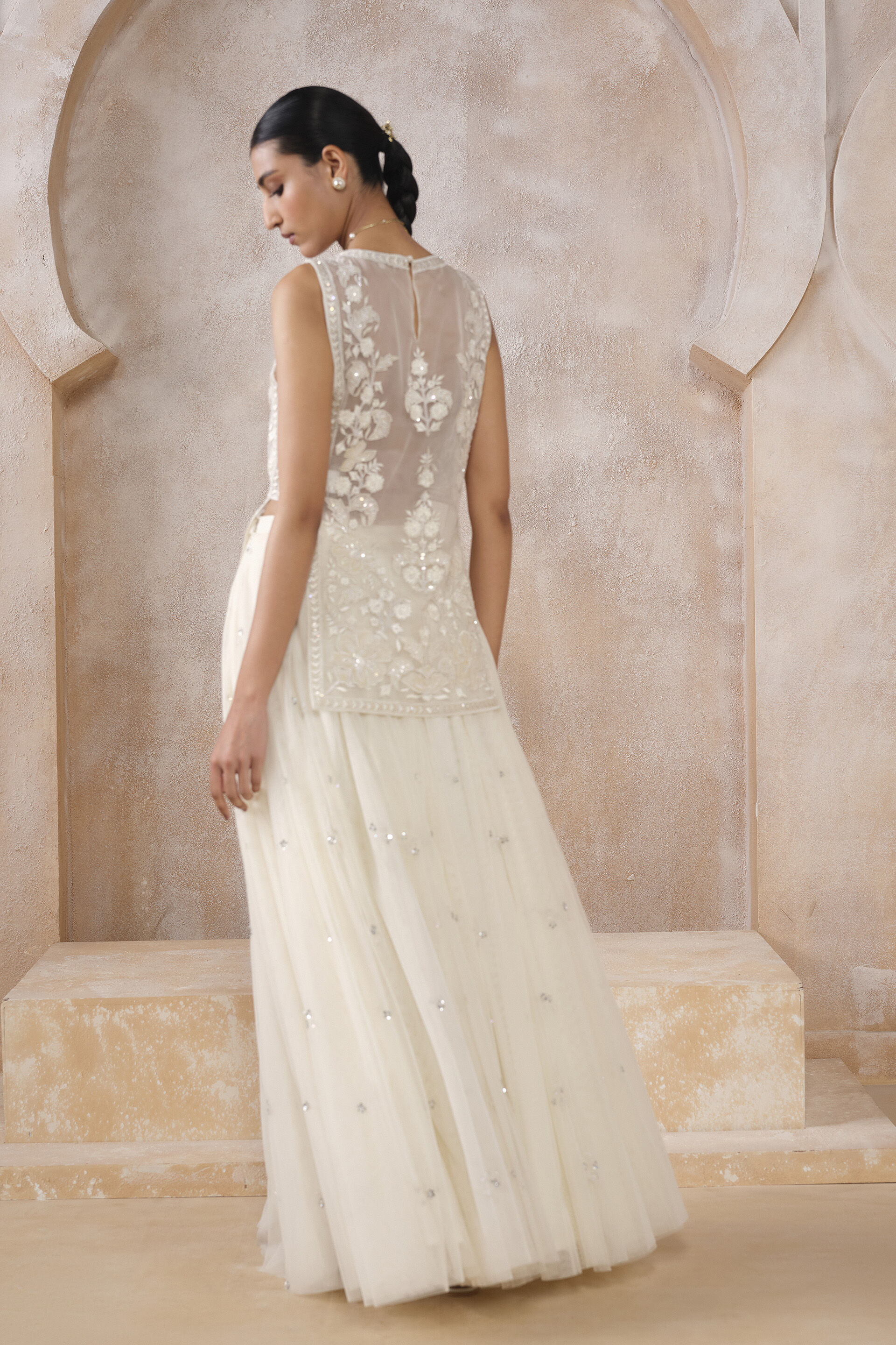 Siofra Silk Skirt Set - Ivory