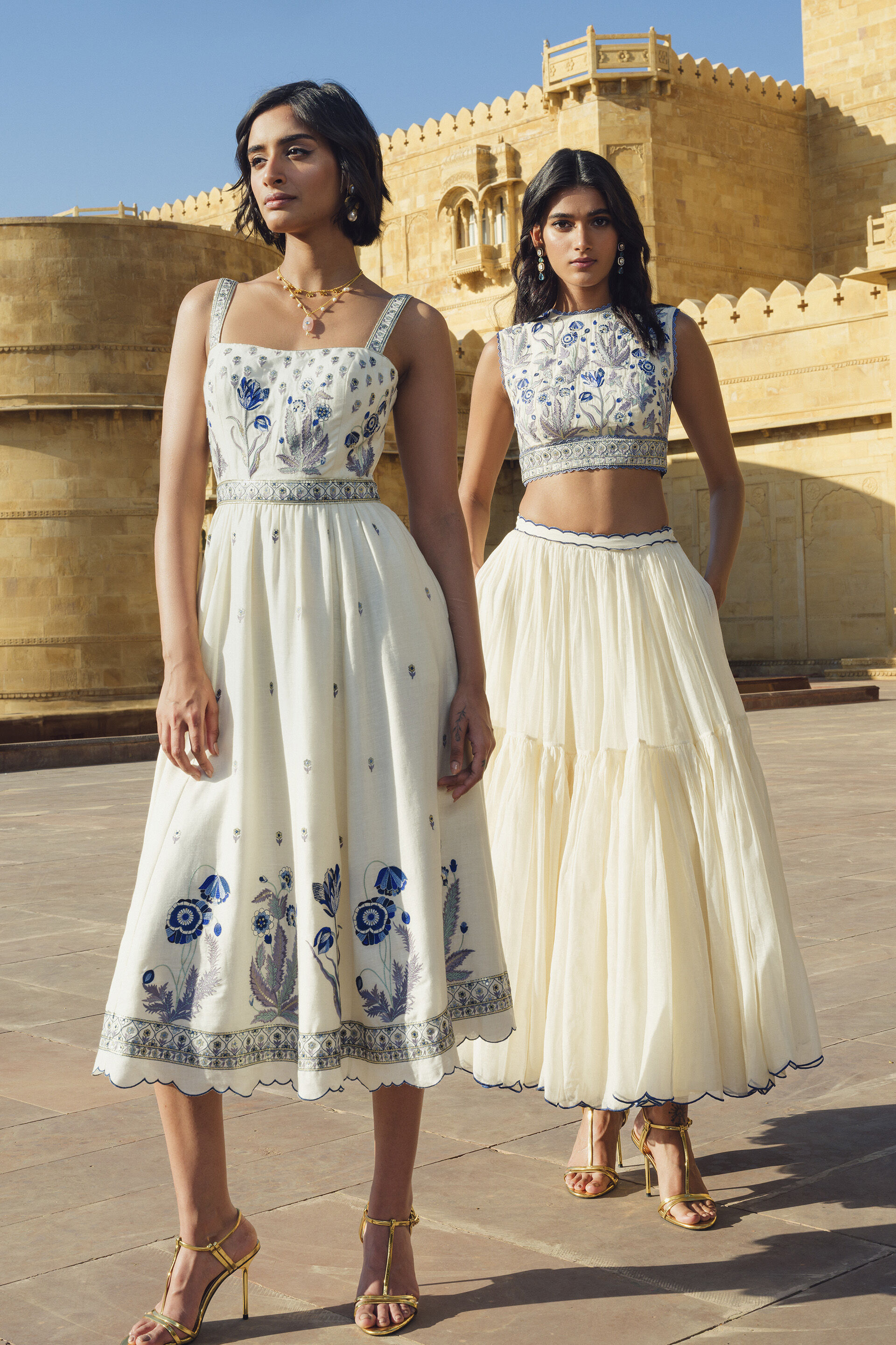 Emalia Embroidered Linen Dress - Natural, Natural, image 5