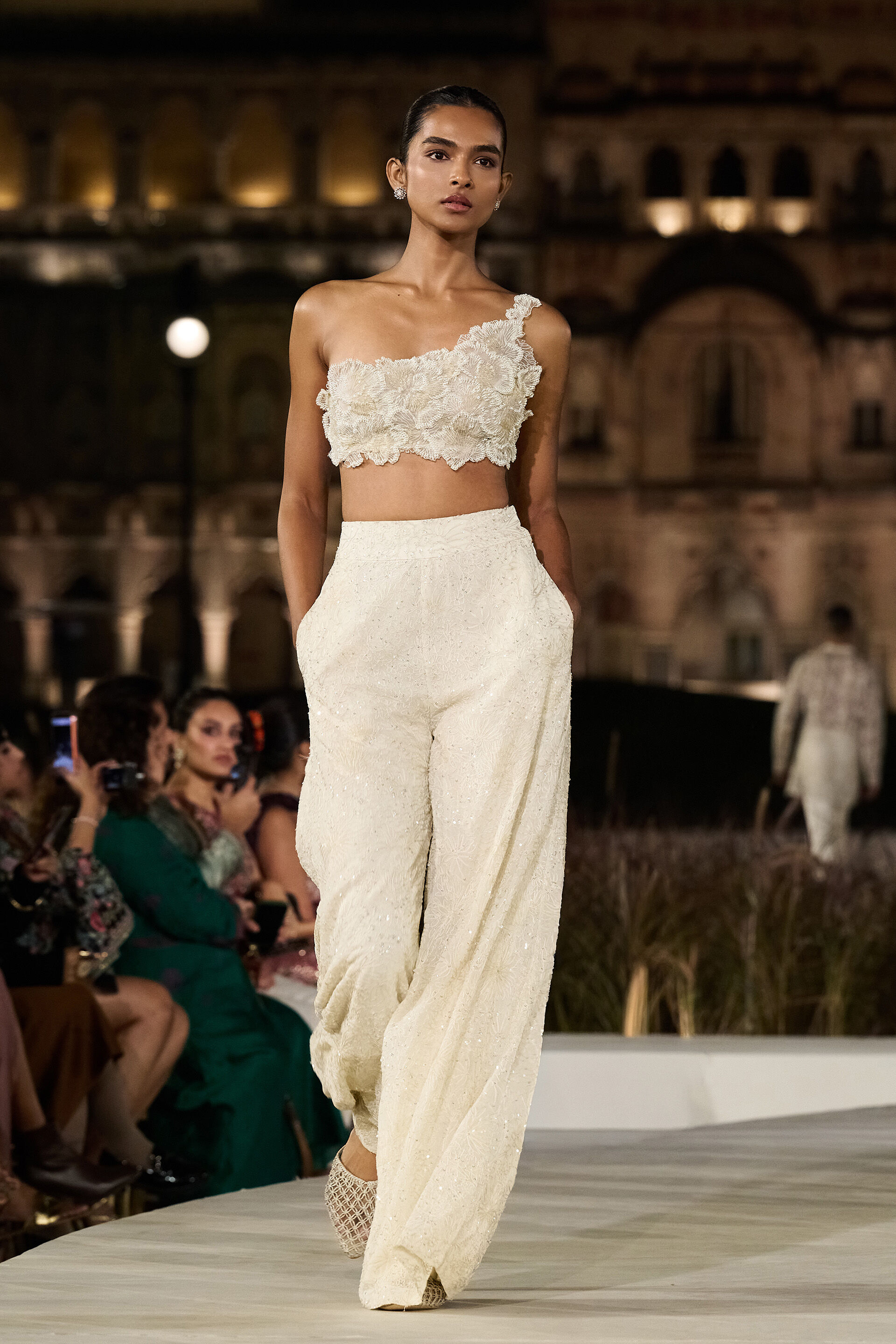 Larkspur Applique Pant Set - Ivory