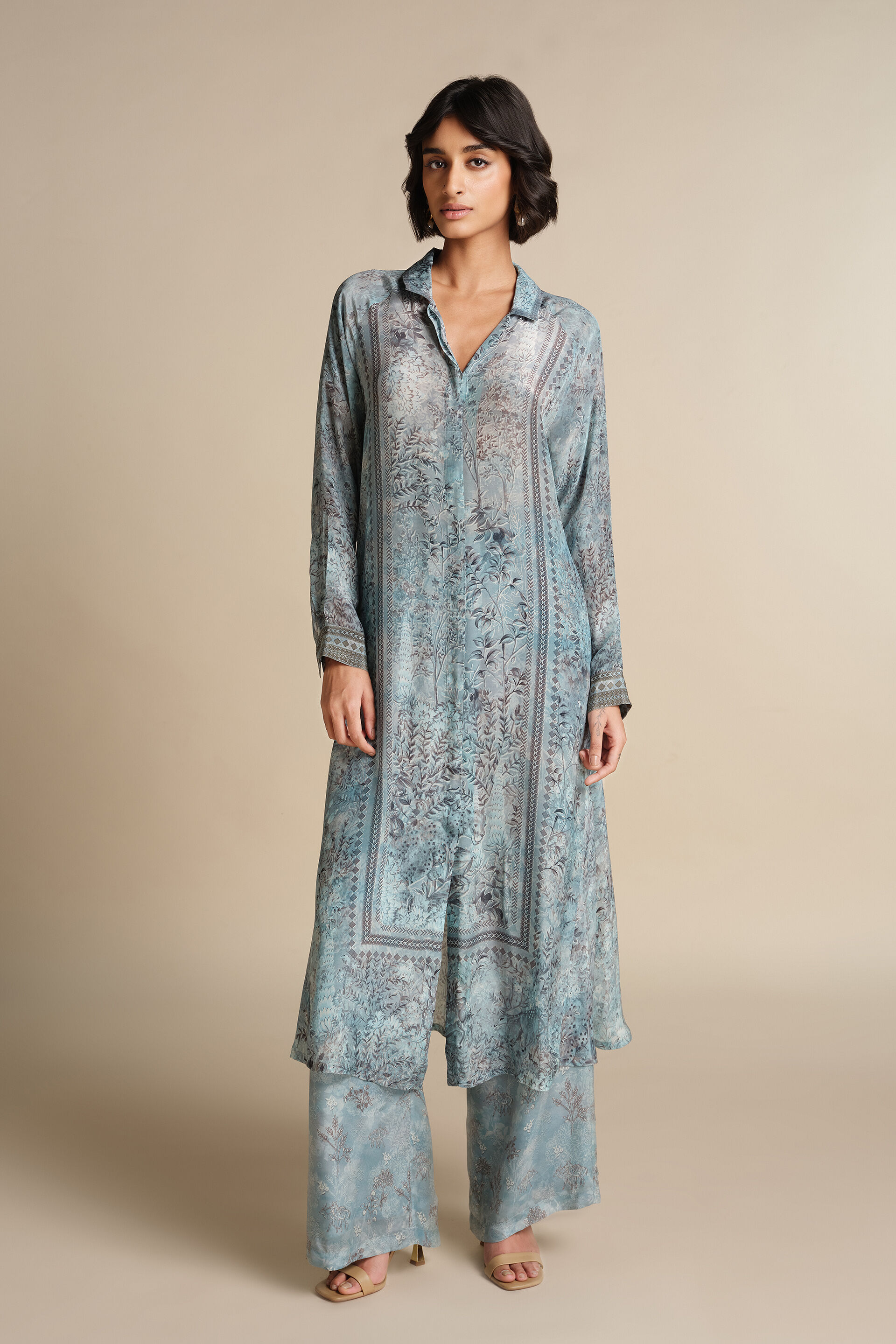Irmak Kurta Set - Powder Blue