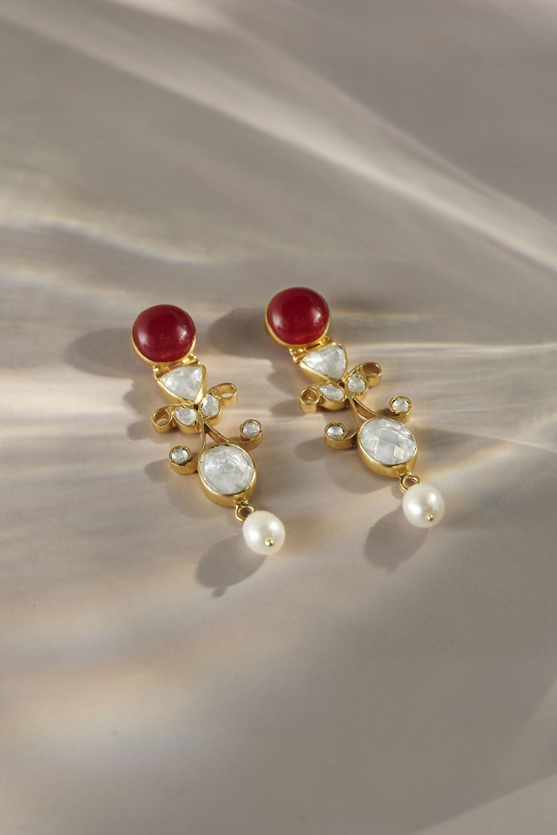 Elnaz Red Earrings, , image 2
