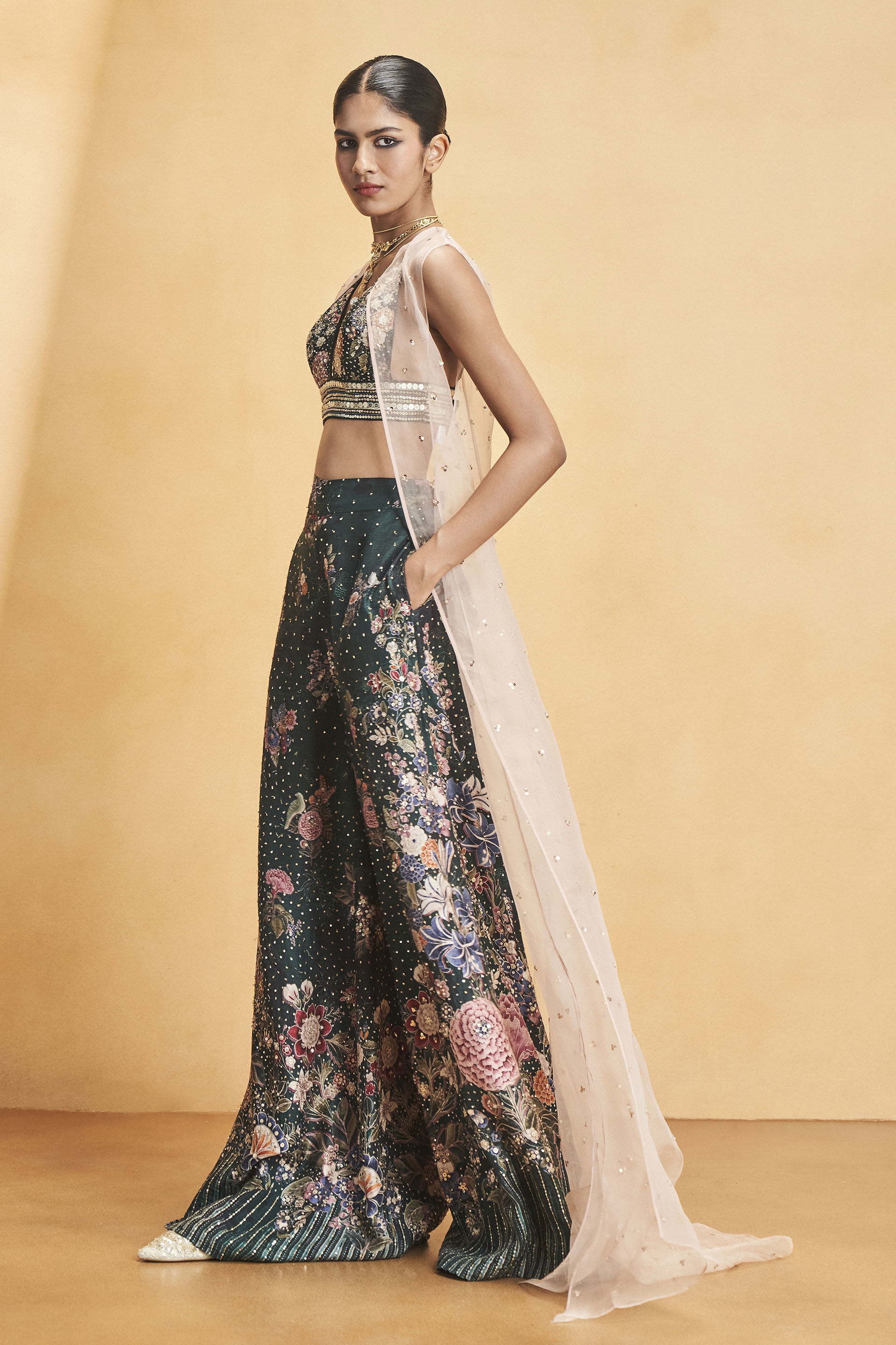 Gleam Of The Forest Silk Cape - Blush