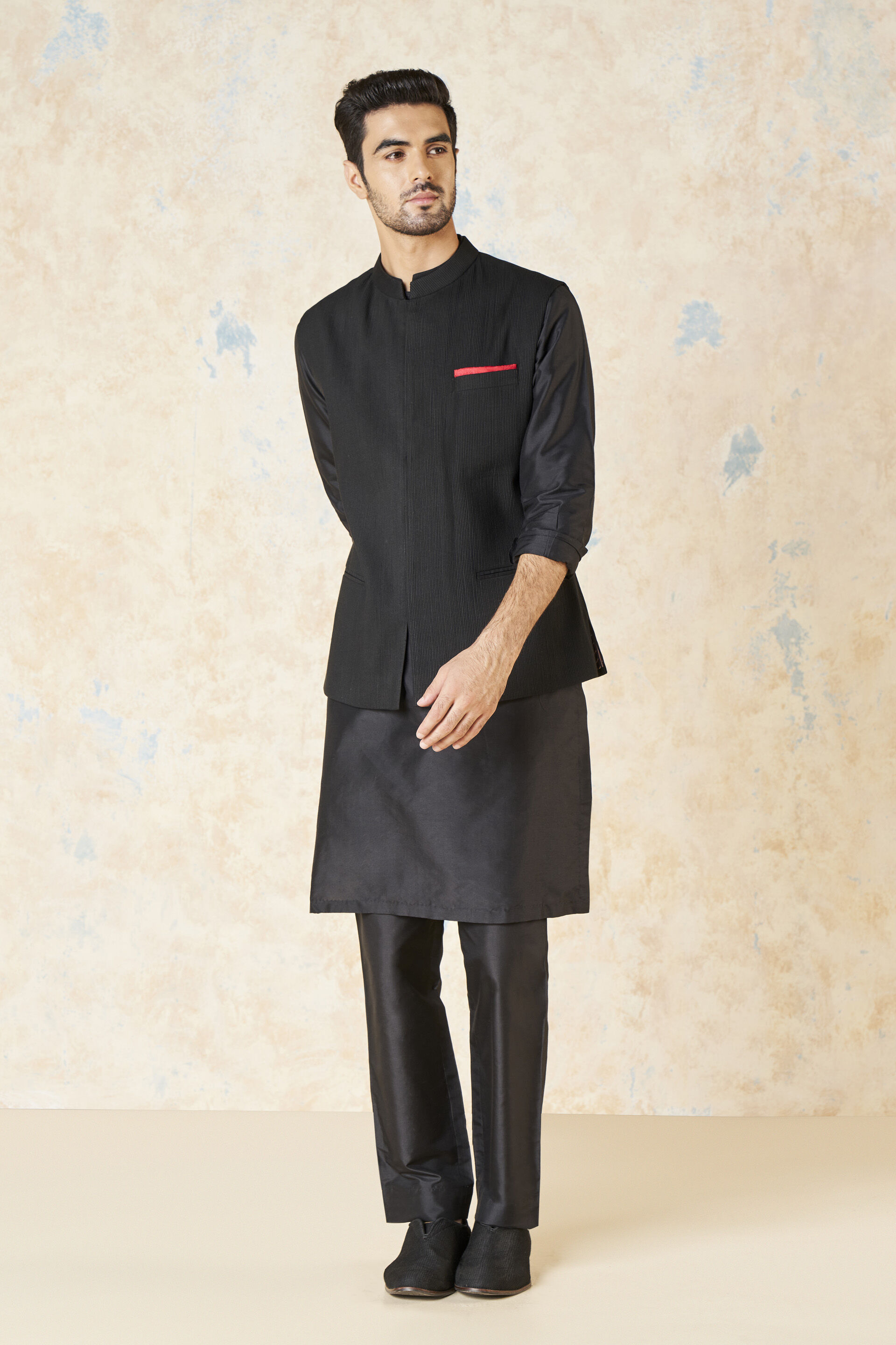 Akheel Nehru Jacket - Black, Black, image 2
