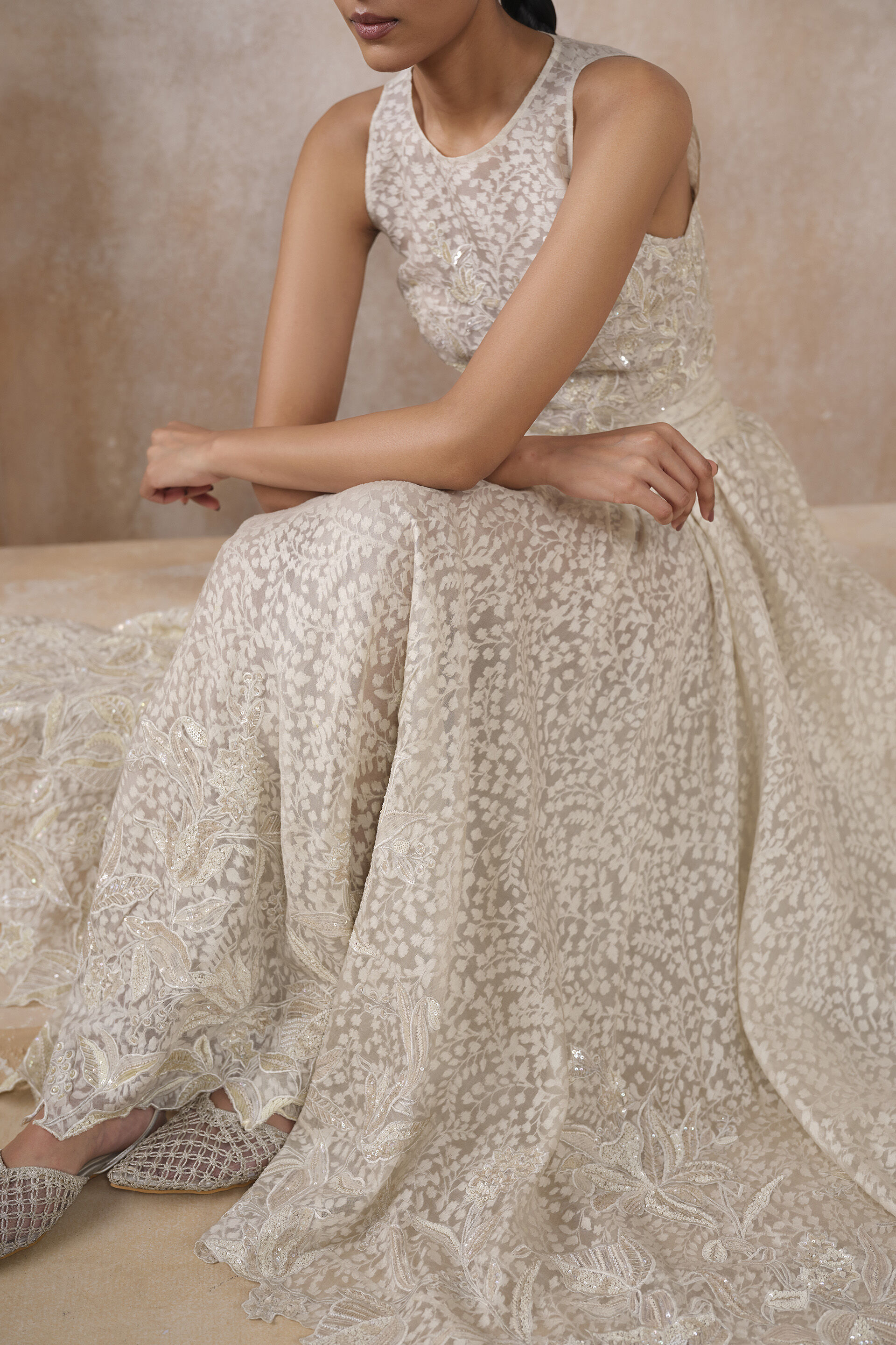 Lume Embroidered Skirt Set - Ivory, Ivory, image 5