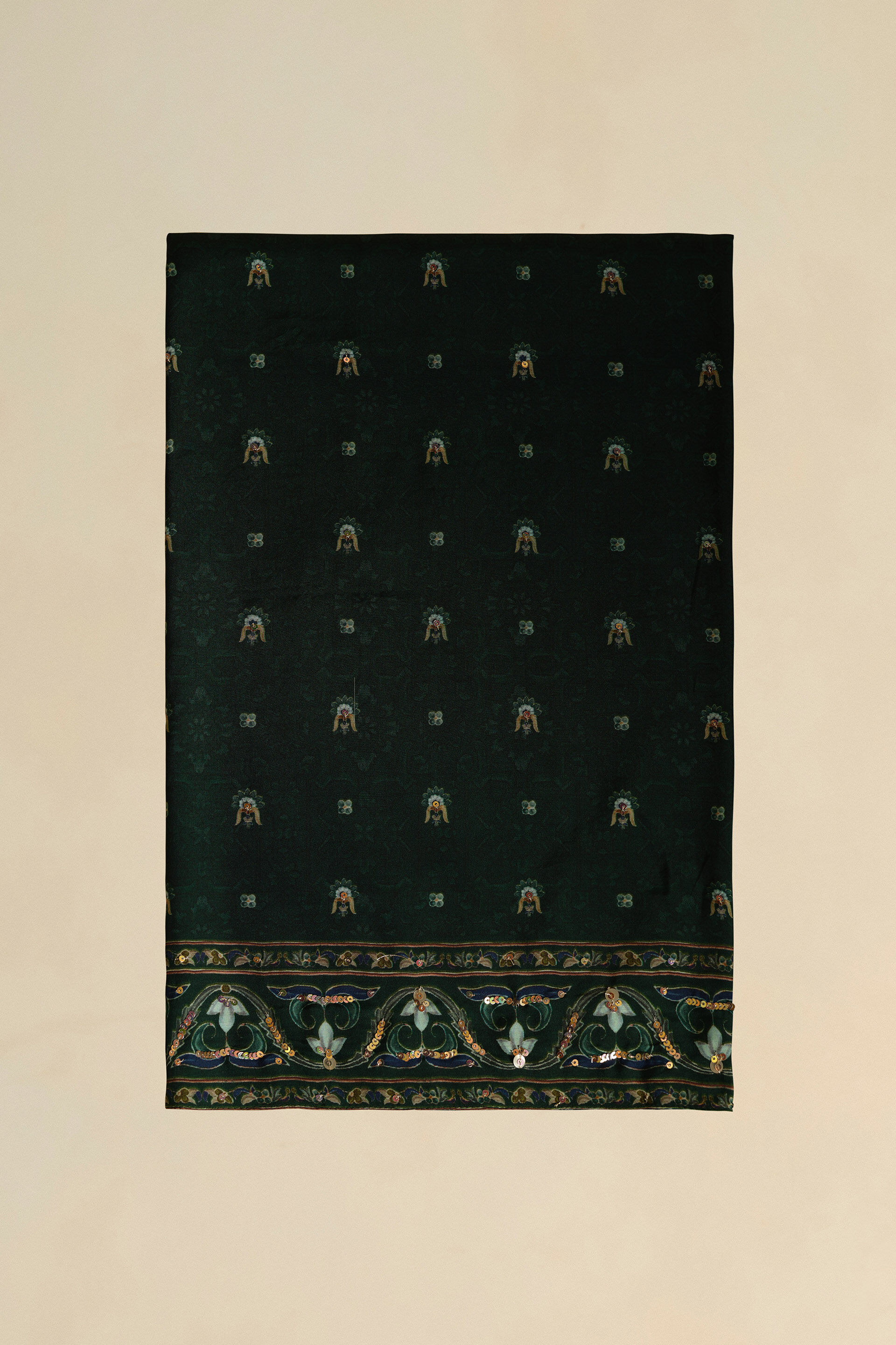 Nooraya Sequin Saree, Green, image 6