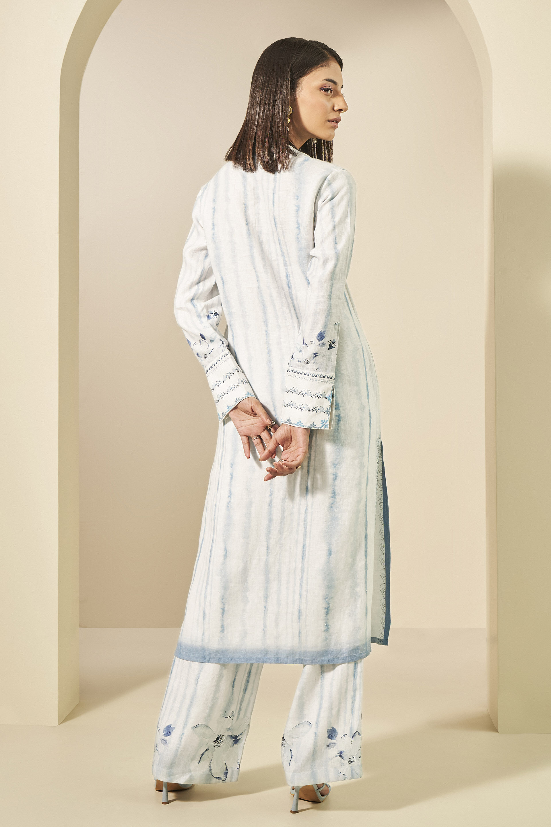 Kylo Hemp Kurta Set - Blue, Blue, image 3