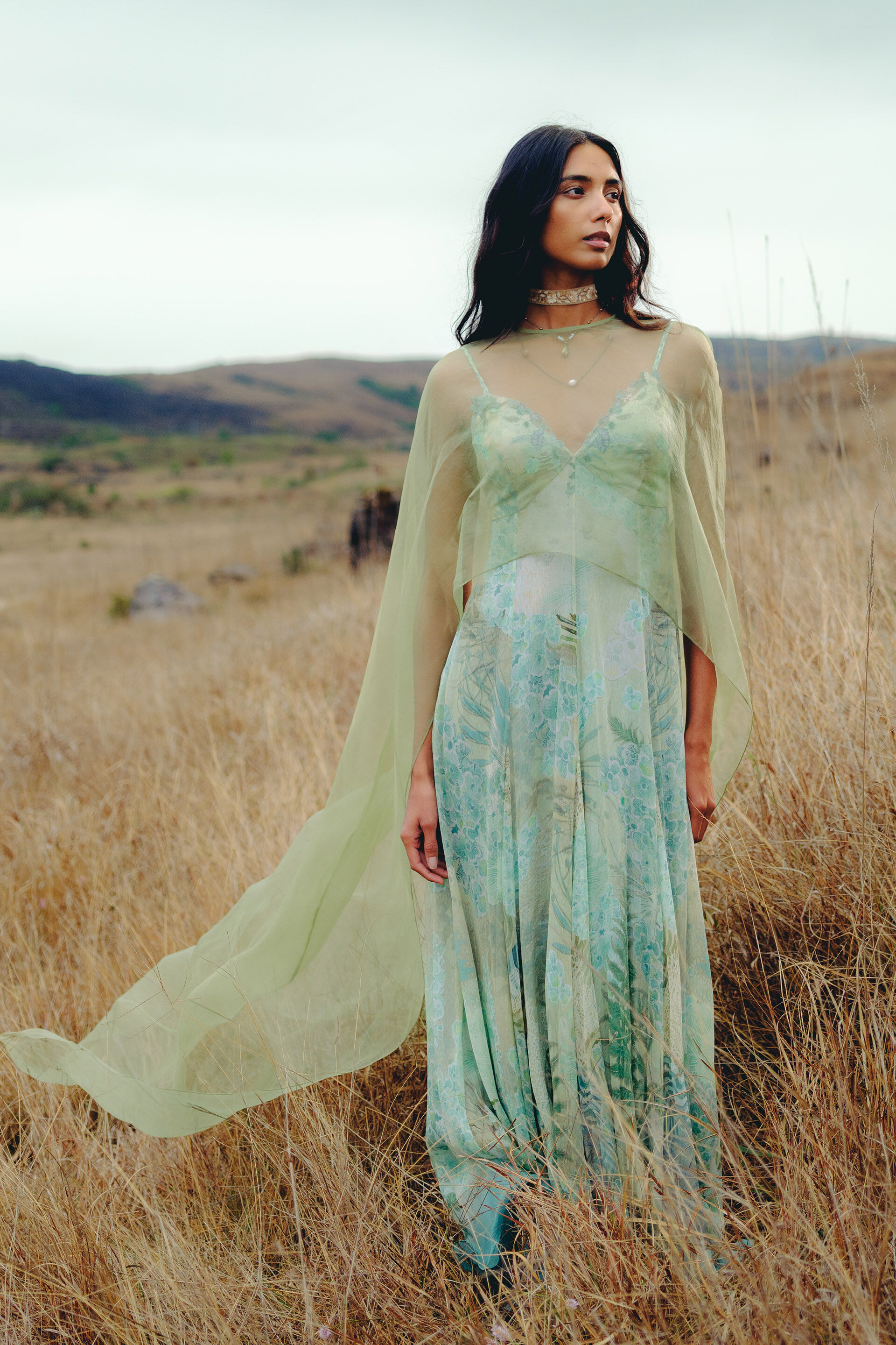 Kiko Bemberg Gown - Sage, Sage, image 1