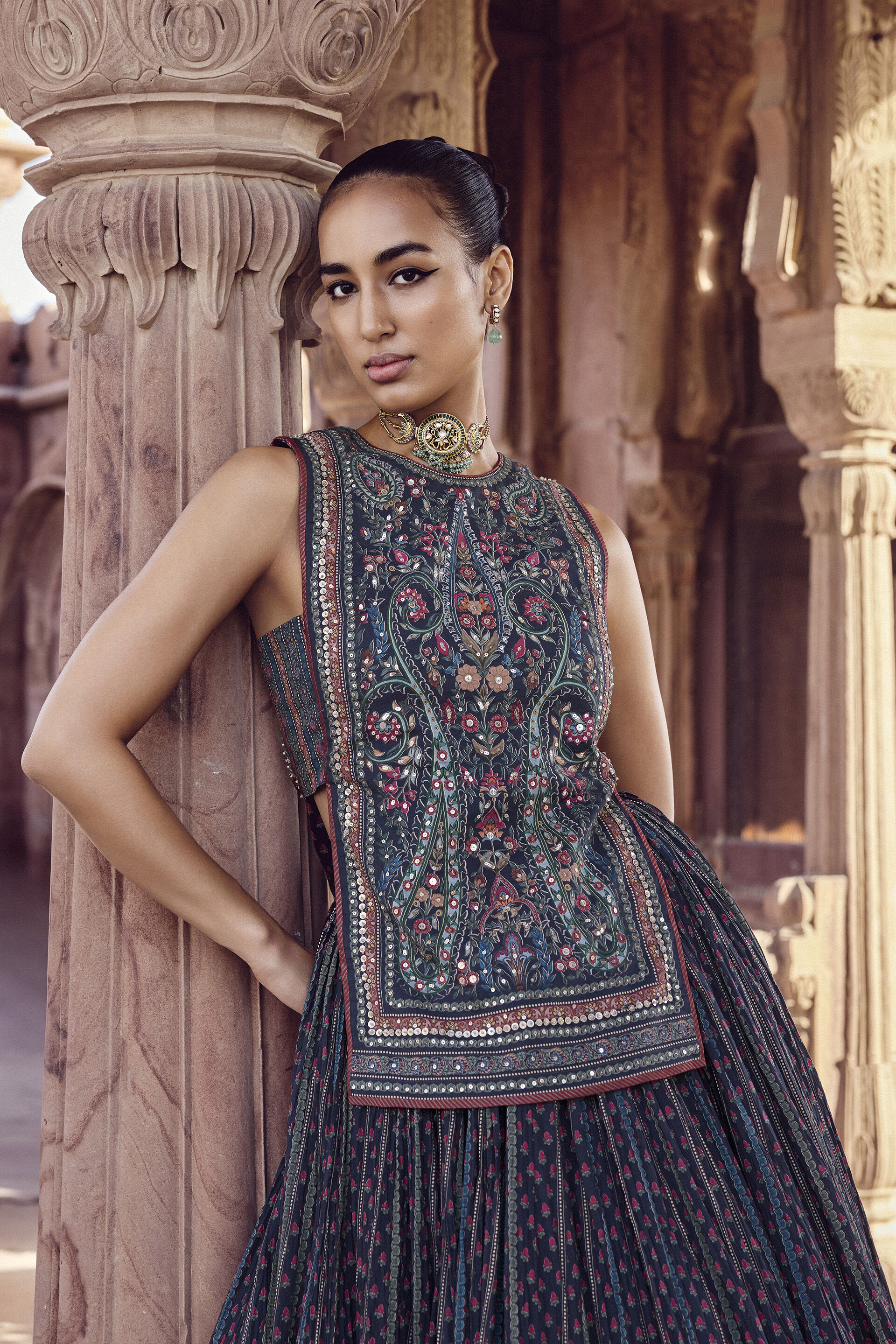 Nameera Skirt Set - Black, Black, image 3