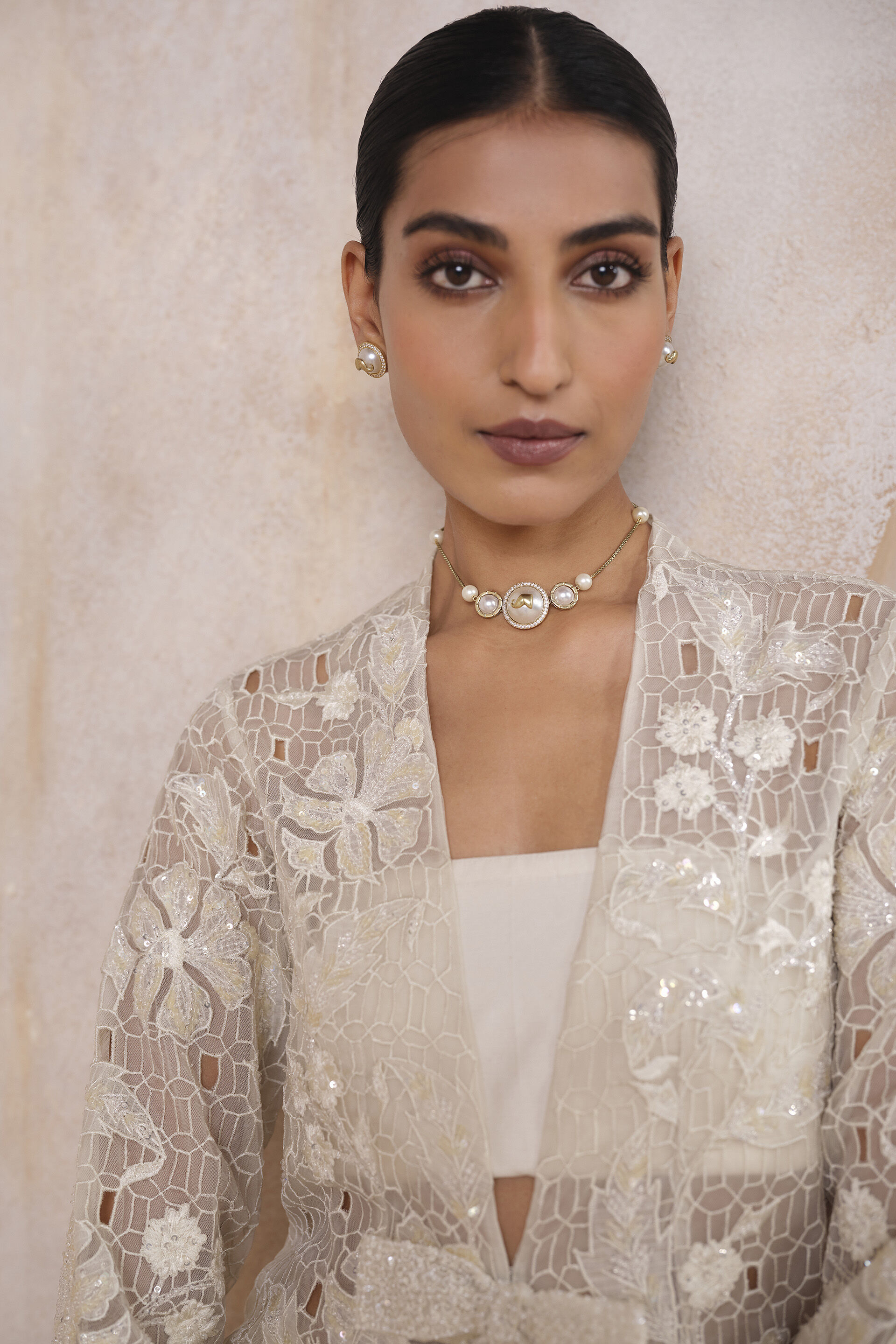 Freyja Applique Skirt Set - Ivory, Ivory, image 5