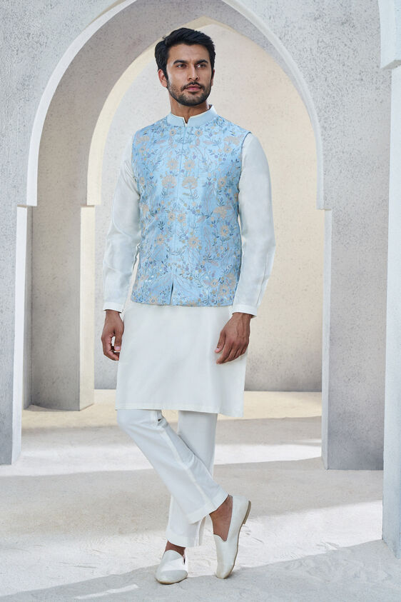 Nivan Nehru Jacket, Powder Blue, image 1