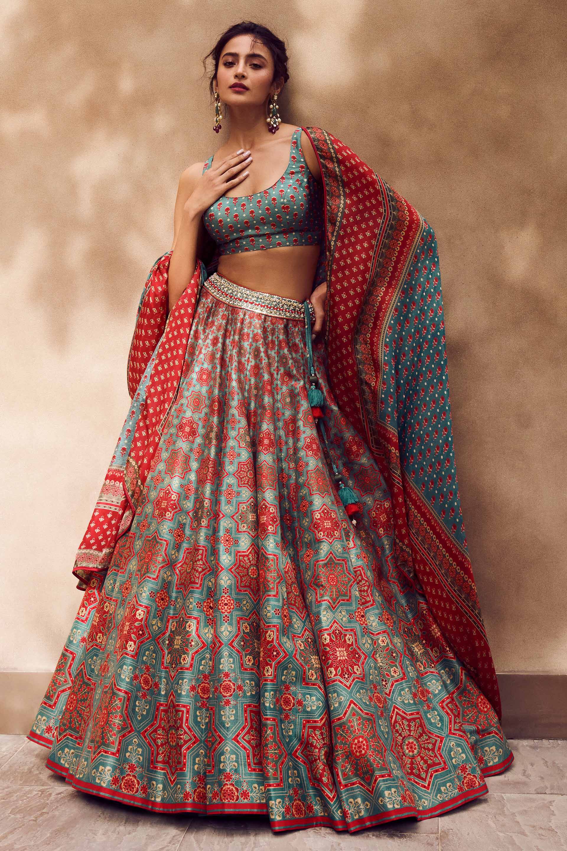 Anita dongre blue lehenga clearance