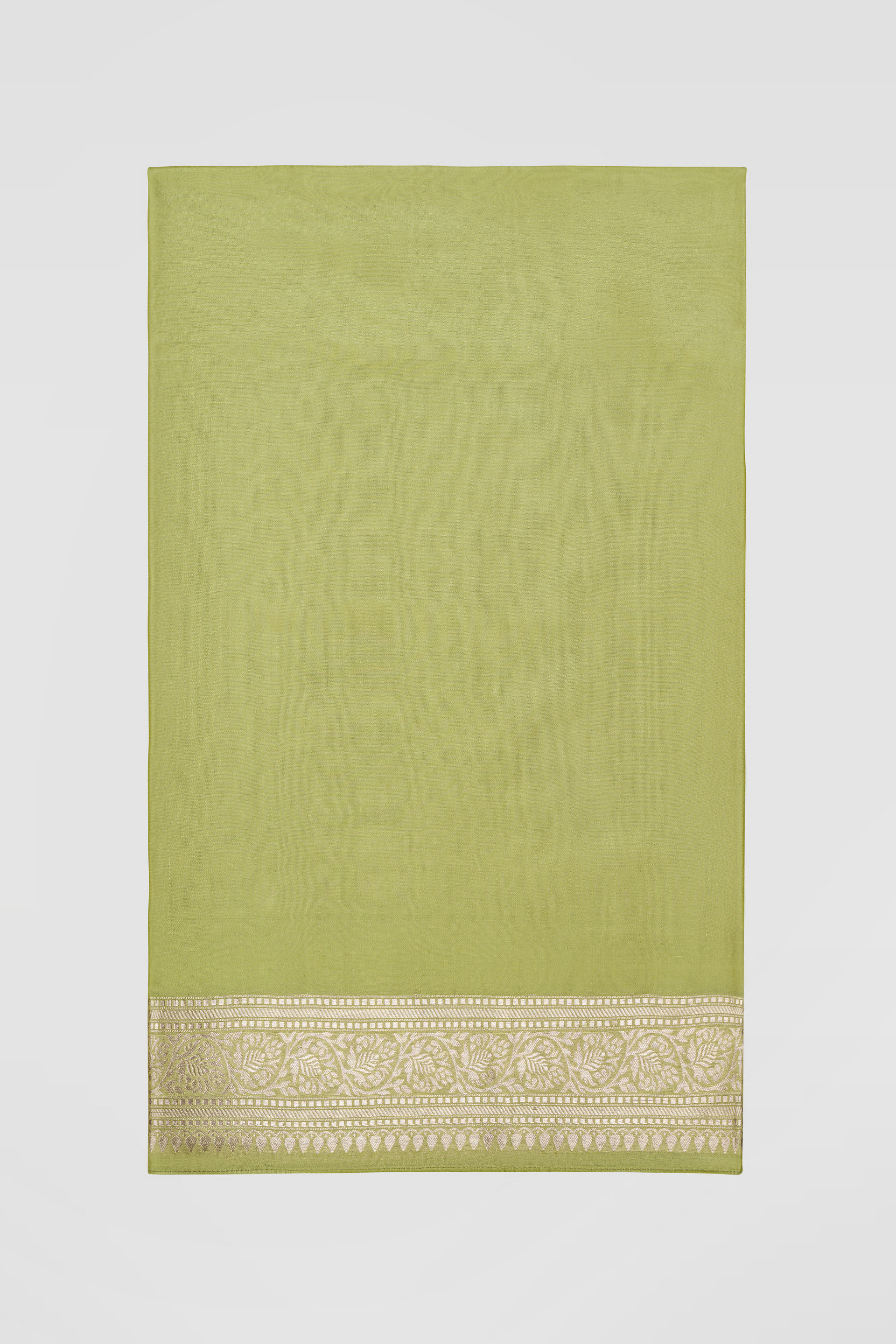 Jahanara Benarasi Silk Gota Patti Saree, Lime, image 7