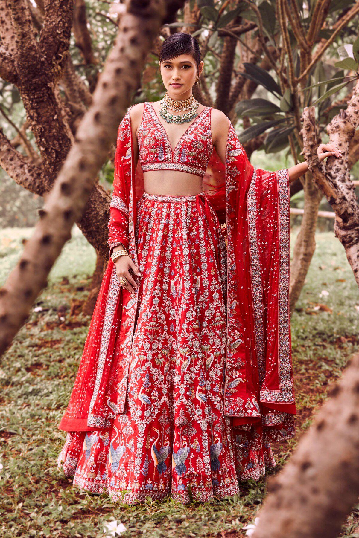 1 - Lali Pichhwai Lehenga, image 1