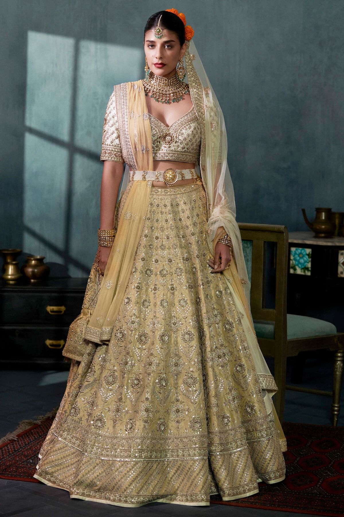 Aarati Lehenga Set - Cream